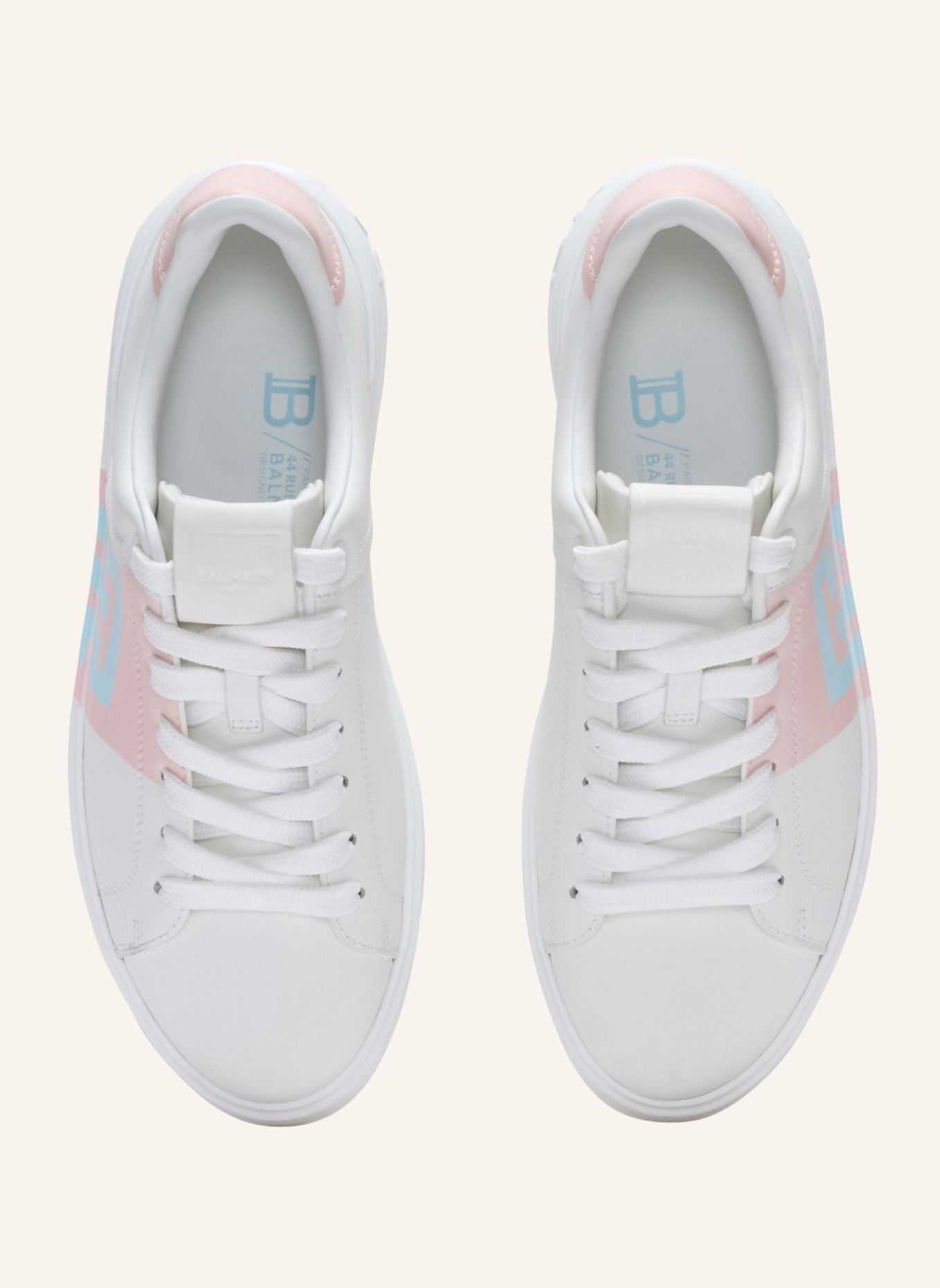 BALMAIN Sneakers B-Court aus Kalbsleder: WEISS