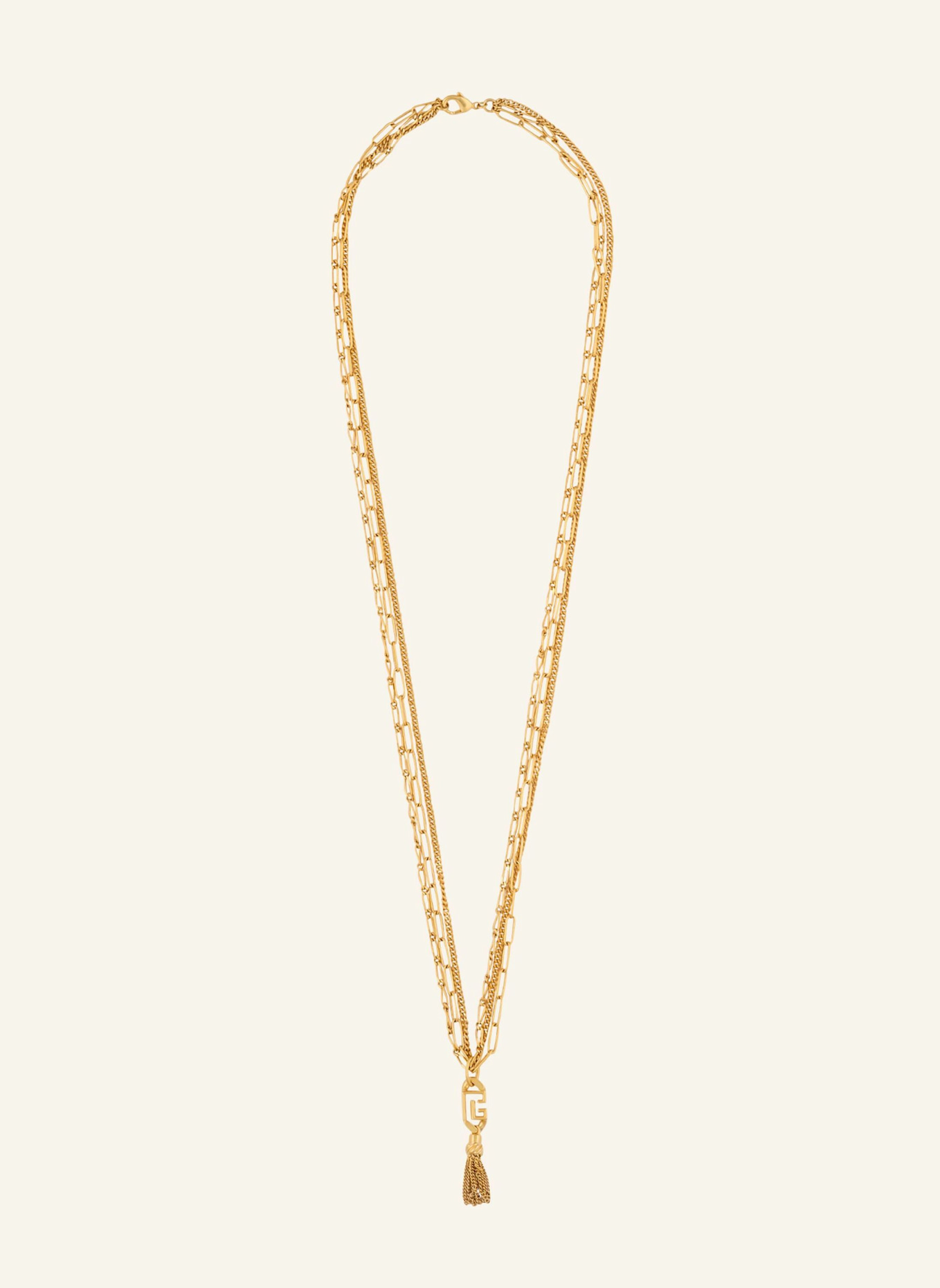 BALMAIN Lange Halskette Sync aus goldenem Messing: GOLD