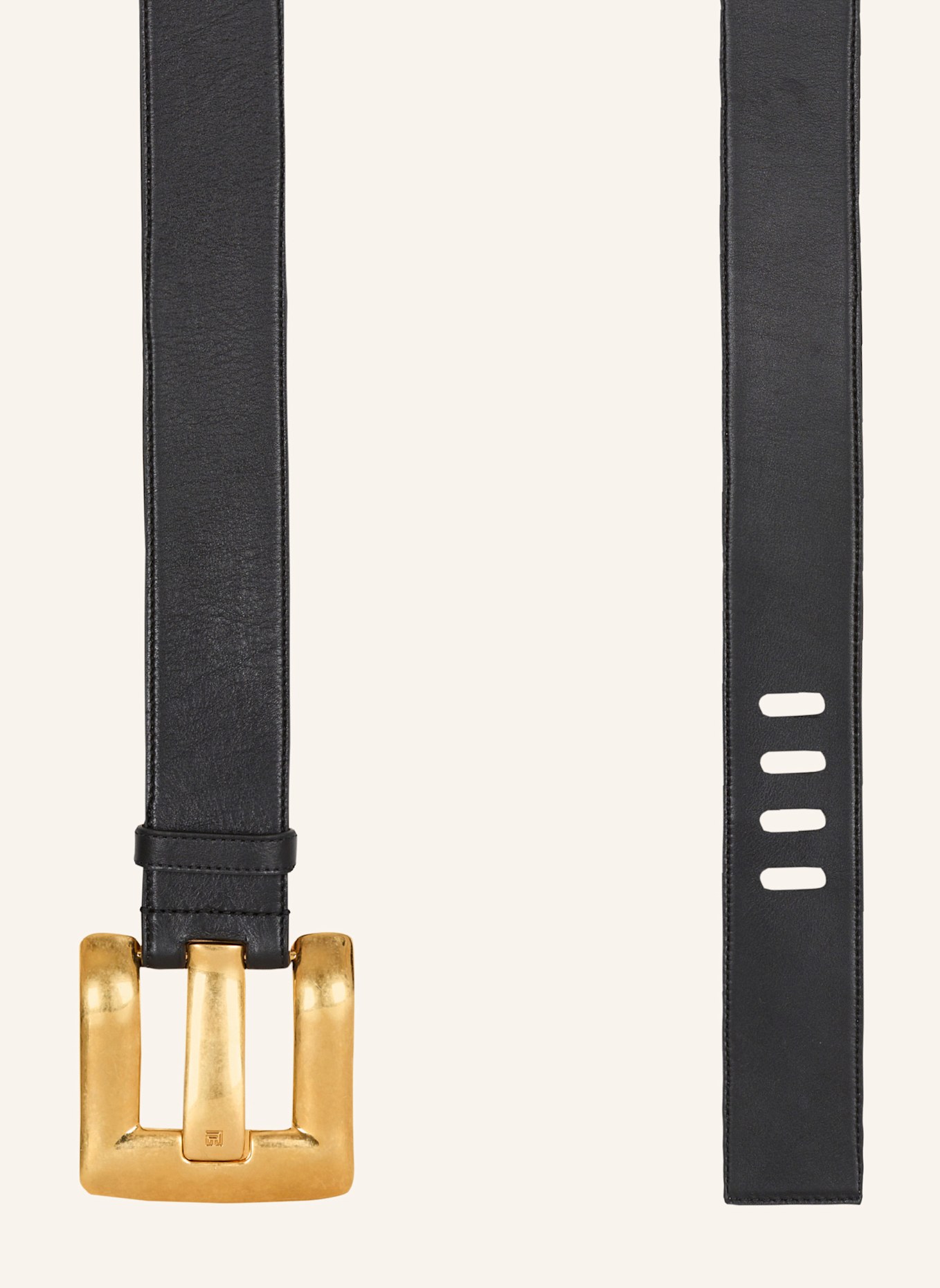 BALMAIN Gürtel Anthem aus Kalbsleder: SCHWARZ