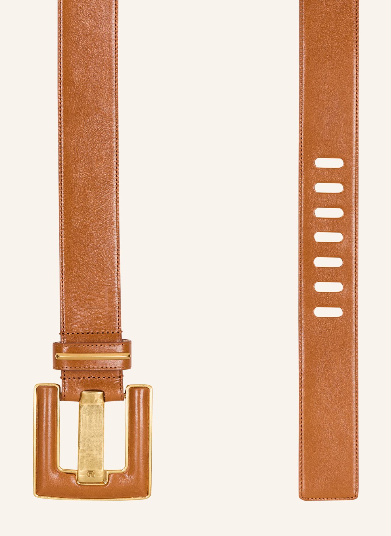 BALMAIN Gürtel Anthem aus Kalbsleder: BRAUN