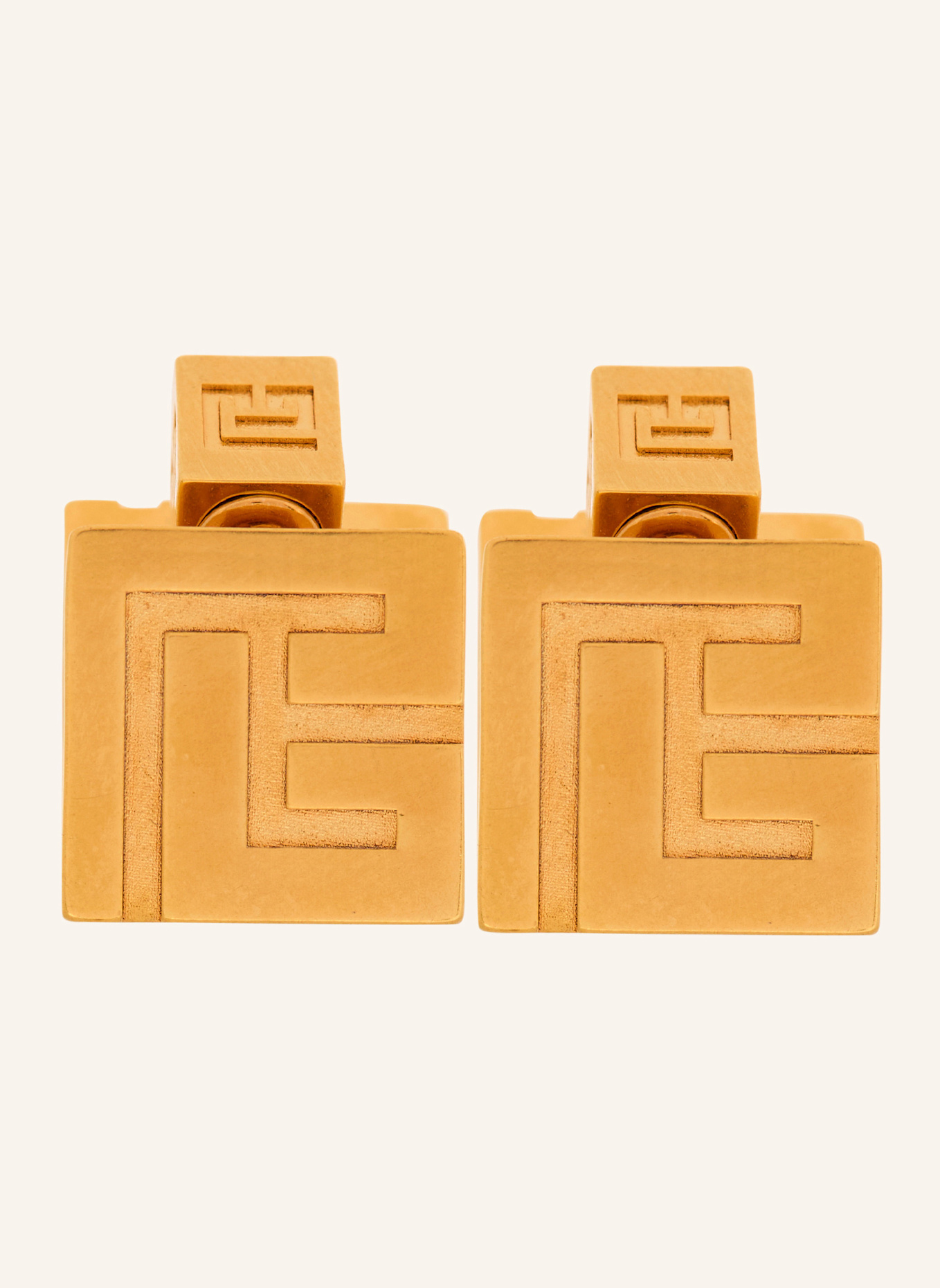 BALMAIN Creolen mit 3D-PB-Logo: GOLD