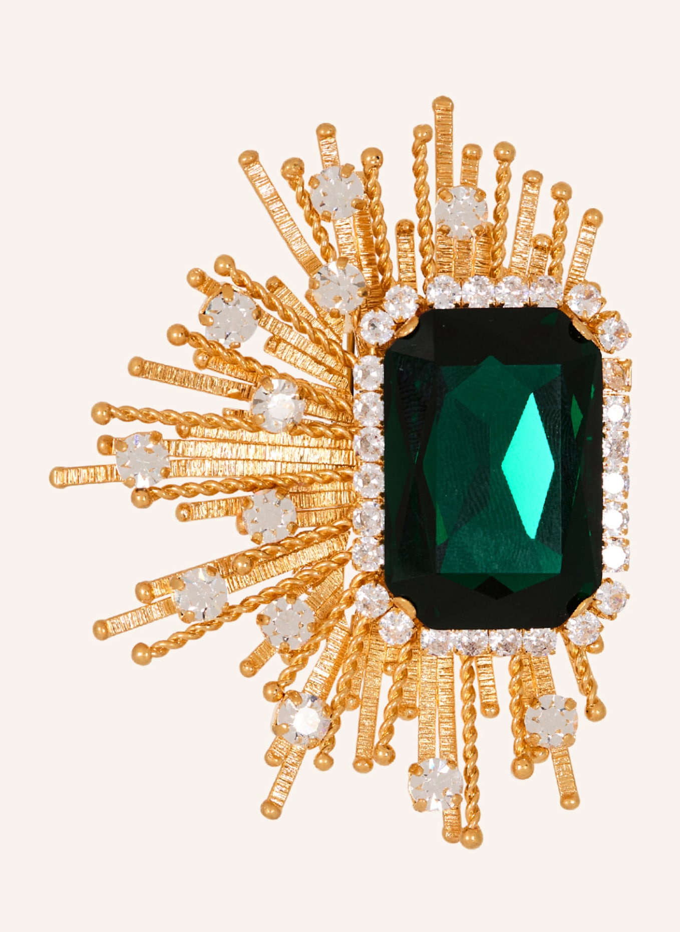 BALMAIN Brosche Gems aus Strass und Kristallen: GRÜN