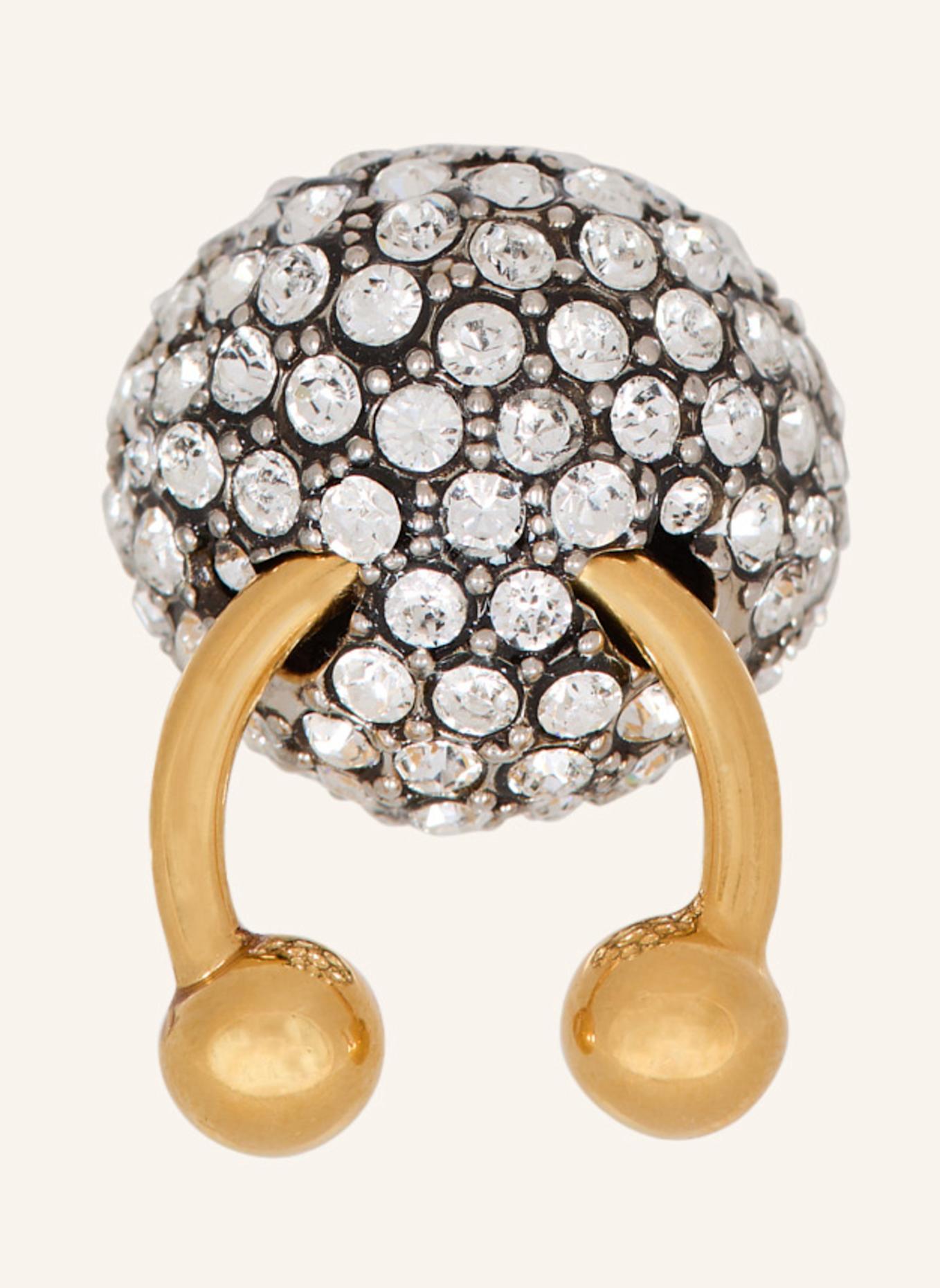 BALMAIN Piercing-Ring aus Messing und Strass: SILBER