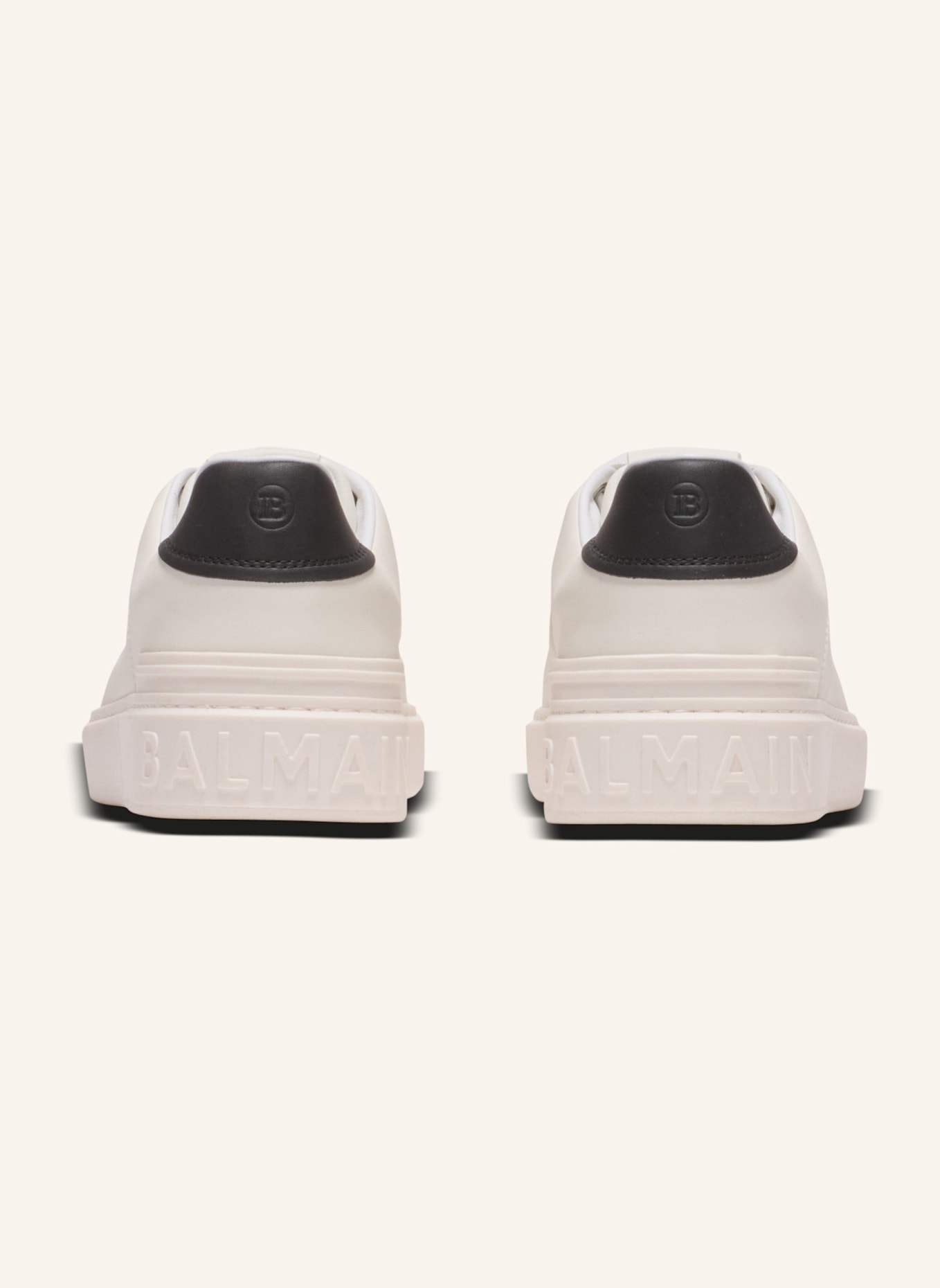 BALMAIN Sneakers B-Court aus Kalbsleder: WEISS