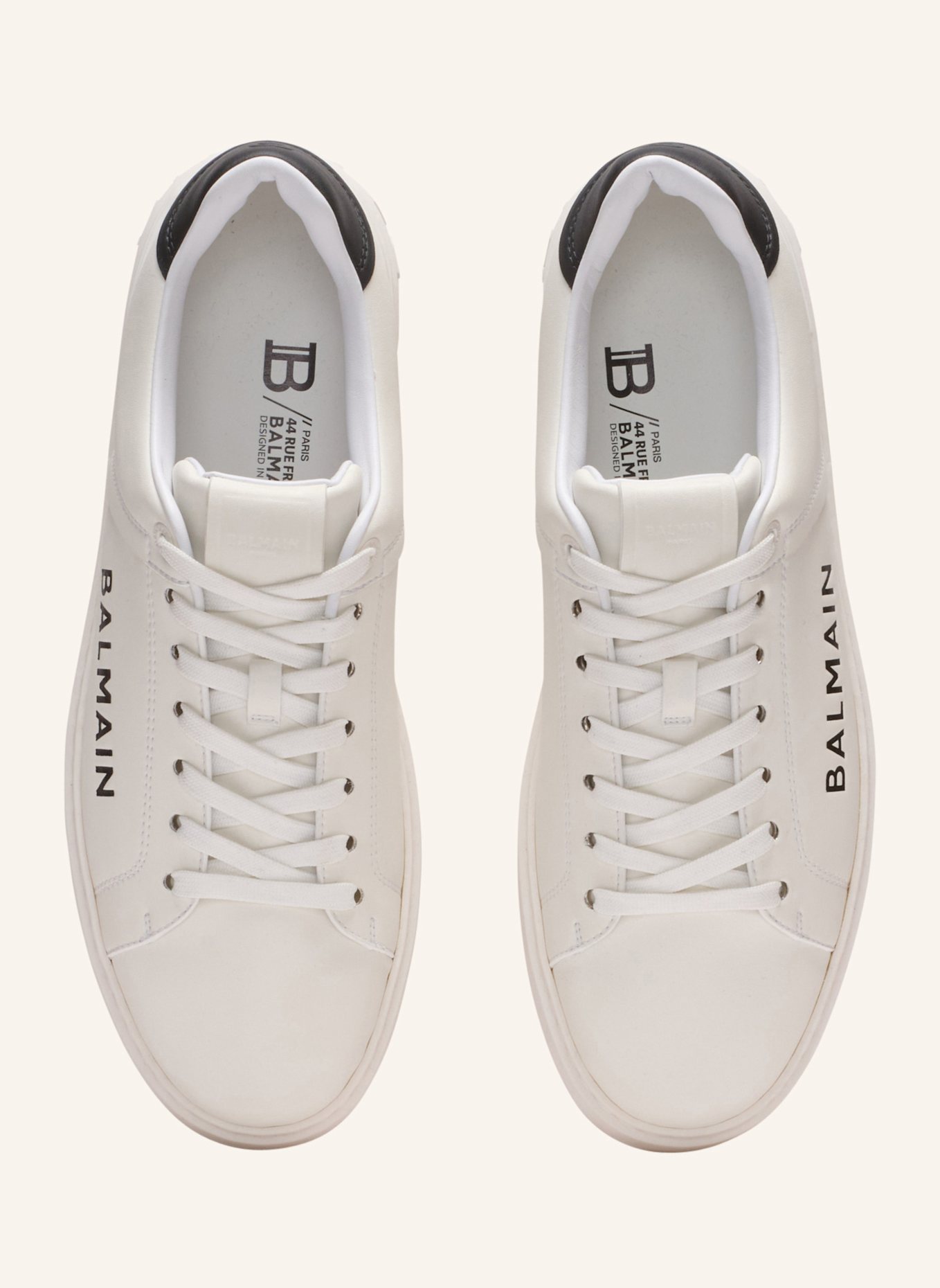 BALMAIN Sneakers B-Court aus Kalbsleder: WEISS