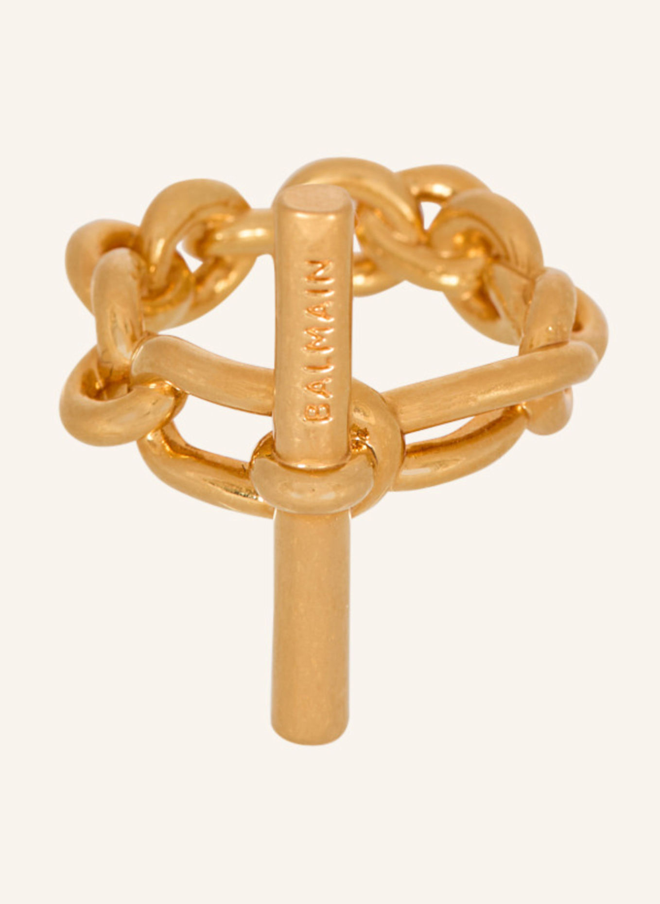 BALMAIN Kettenring mit T-Bar: GOLD