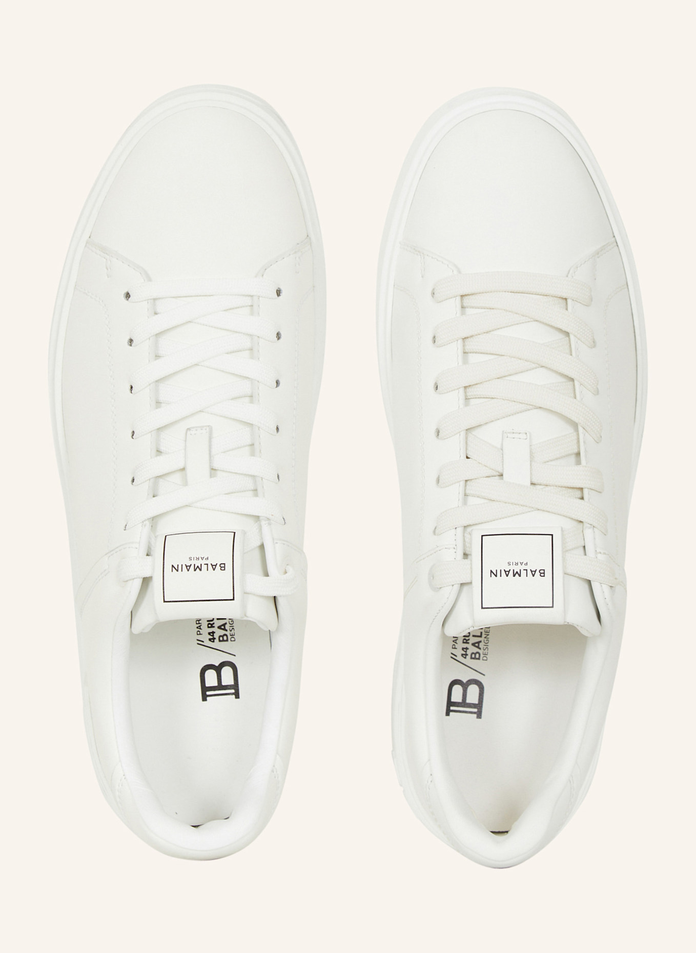 BALMAIN Sneakers B-Court aus Kalbsleder: WEISS