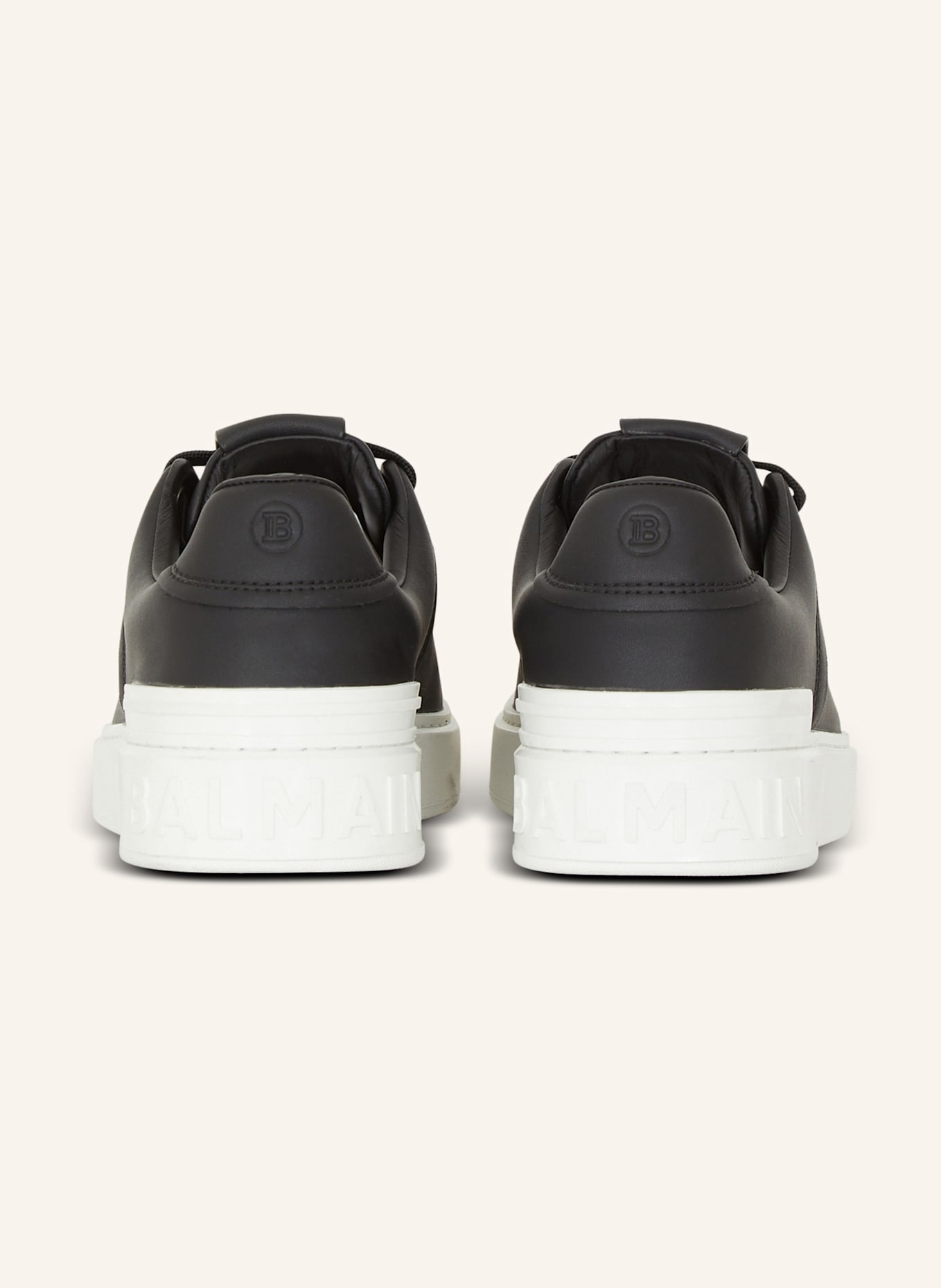 BALMAIN Sneakers B-Court aus Kalbsleder: DUNKELGRÜN
