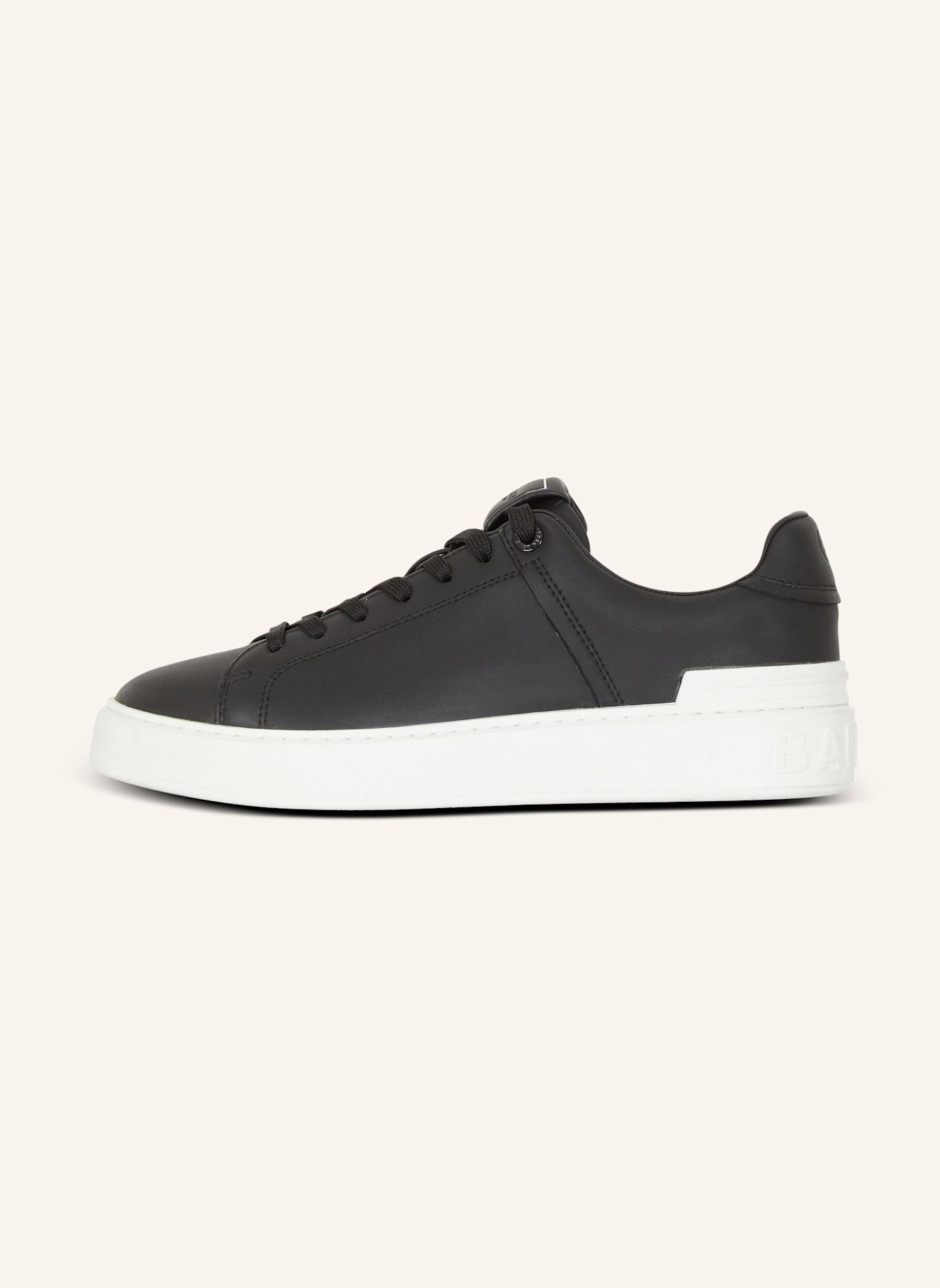 BALMAIN Sneakers B-Court aus Kalbsleder: DUNKELGRÜN