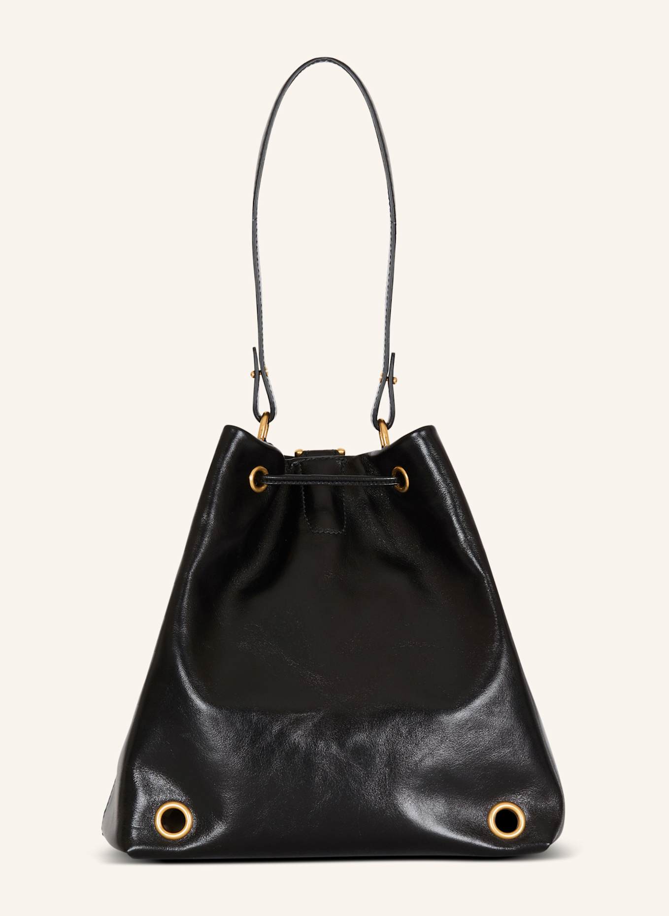 BALMAIN Rucksack Pulse aus Kalbsleder: SCHWARZ