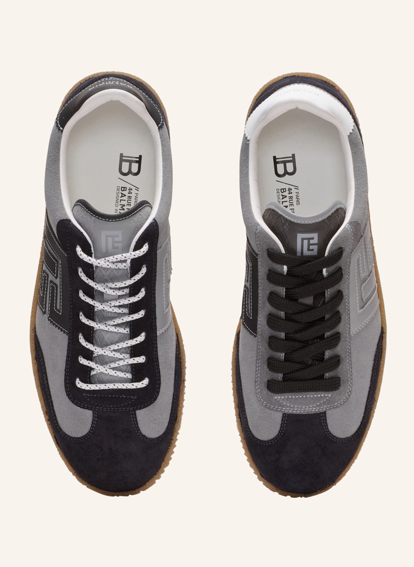 BALMAIN Sneakers Balmain Swan aus Wildleder: GRAU