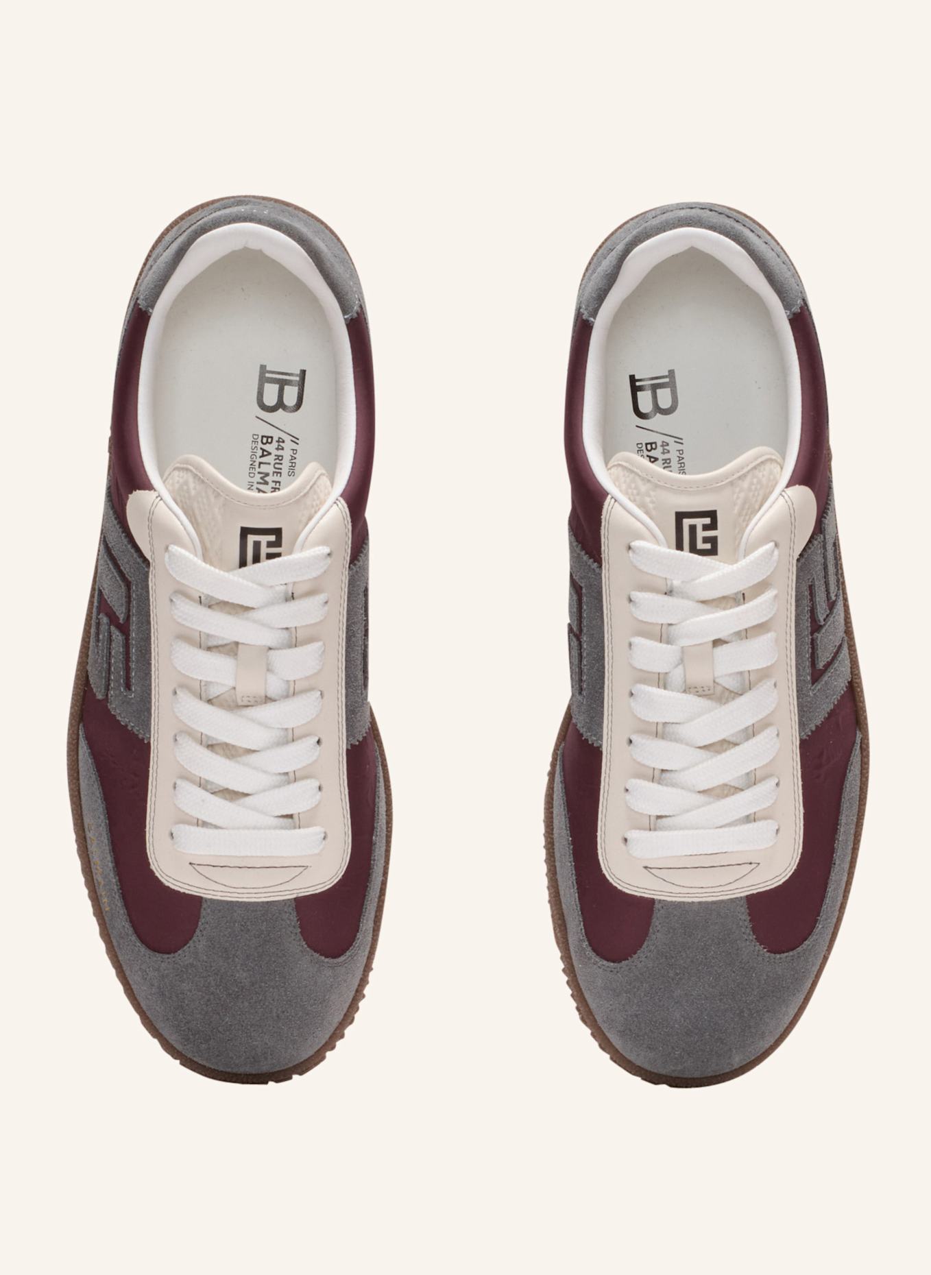 BALMAIN Sneakers Balmain Swan aus Wildleder und Nylon: ROT