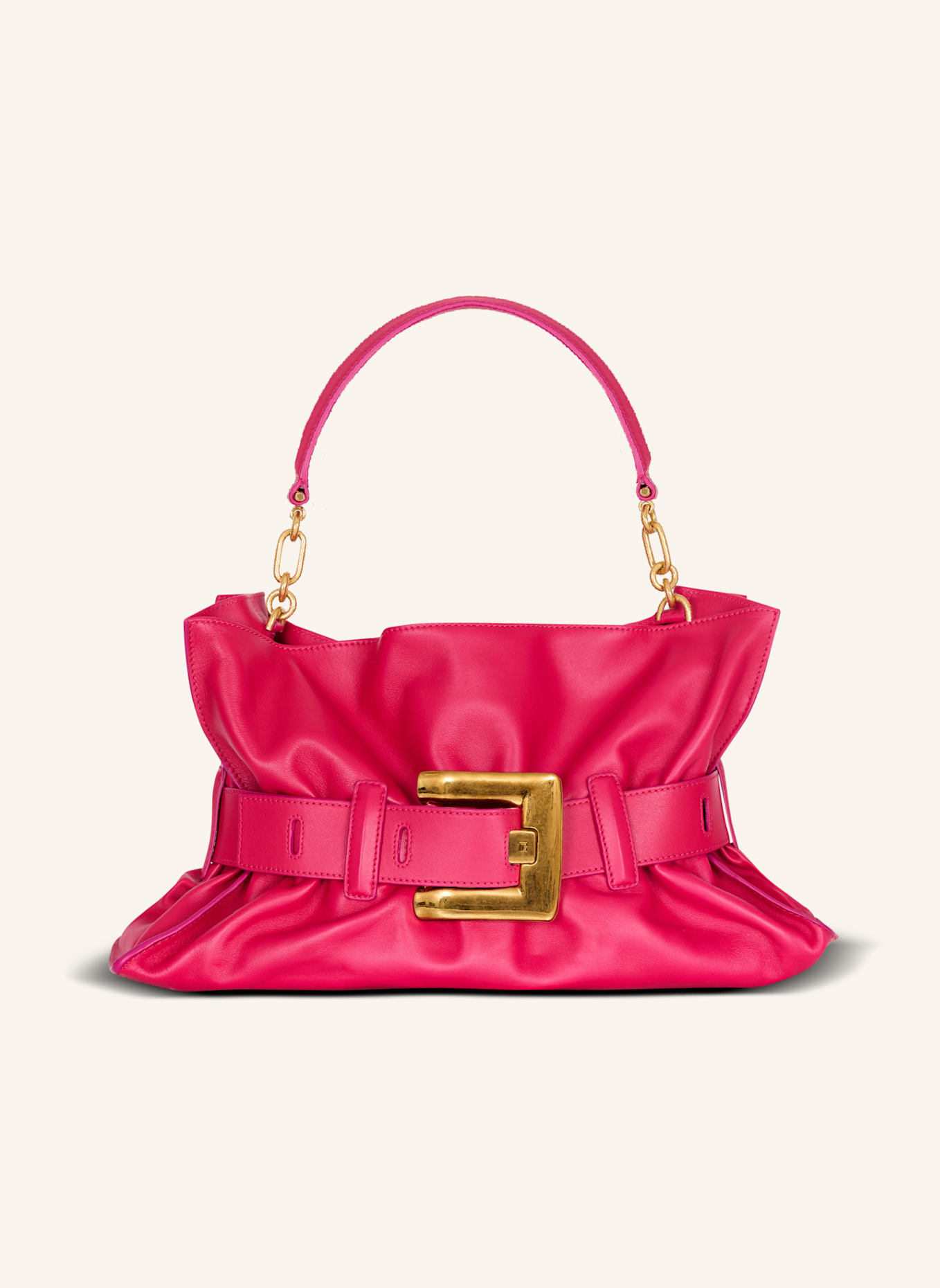 BALMAIN Mittelgroße Tasche Anthem aus Kalbsleder: PINK