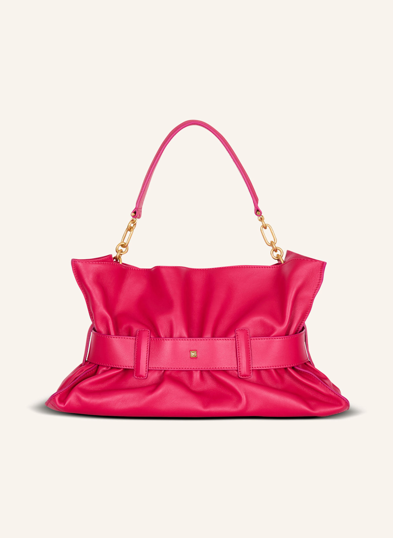 BALMAIN Mittelgroße Tasche Anthem aus Kalbsleder: PINK