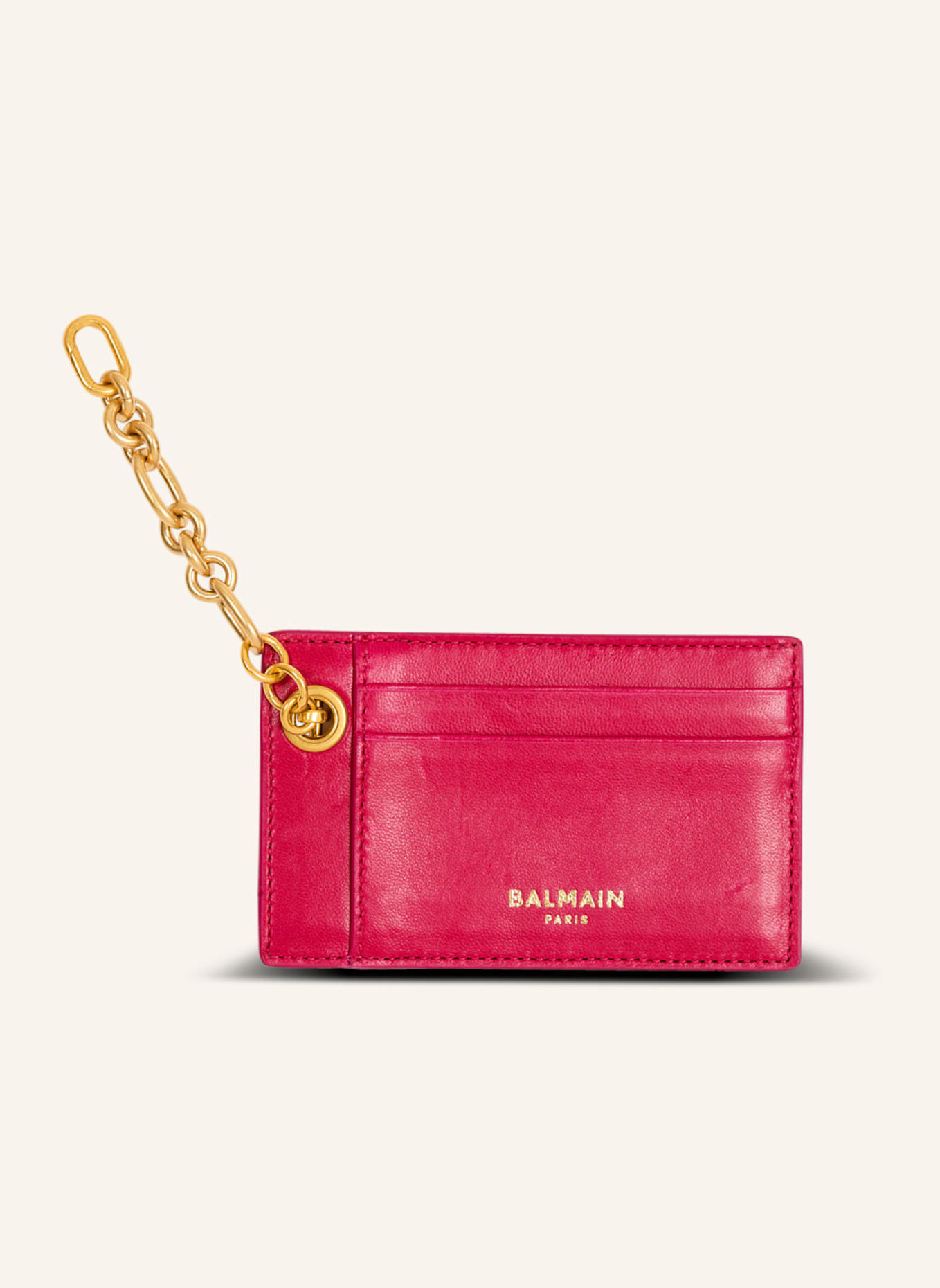 BALMAIN Kartenetui Pulse aus Lammleder: PINK