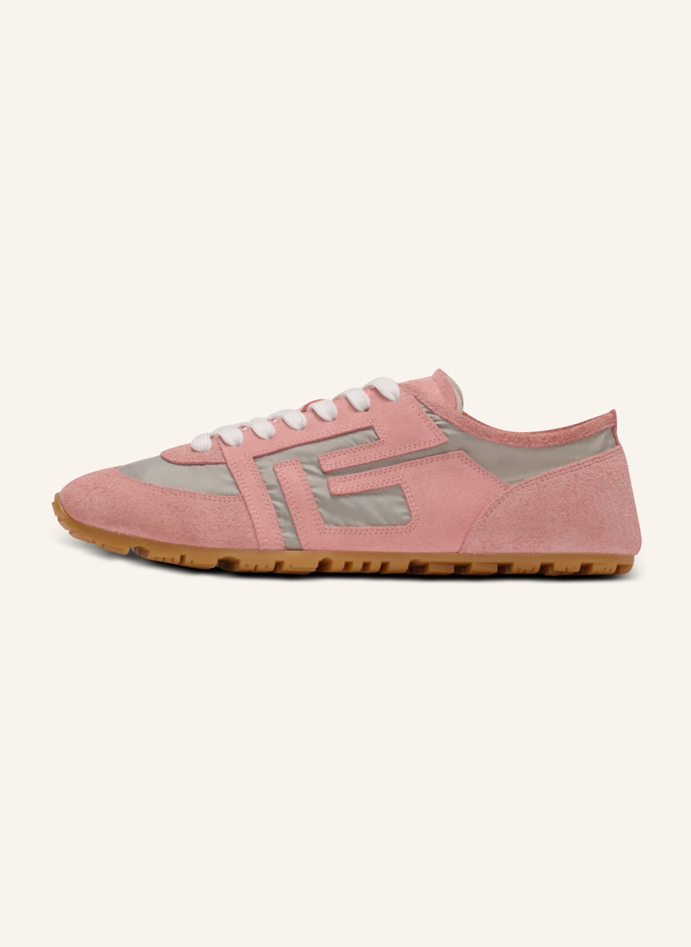 BALMAIN Sneakers Racer 45 aus Wildleder und Nylon: PINK