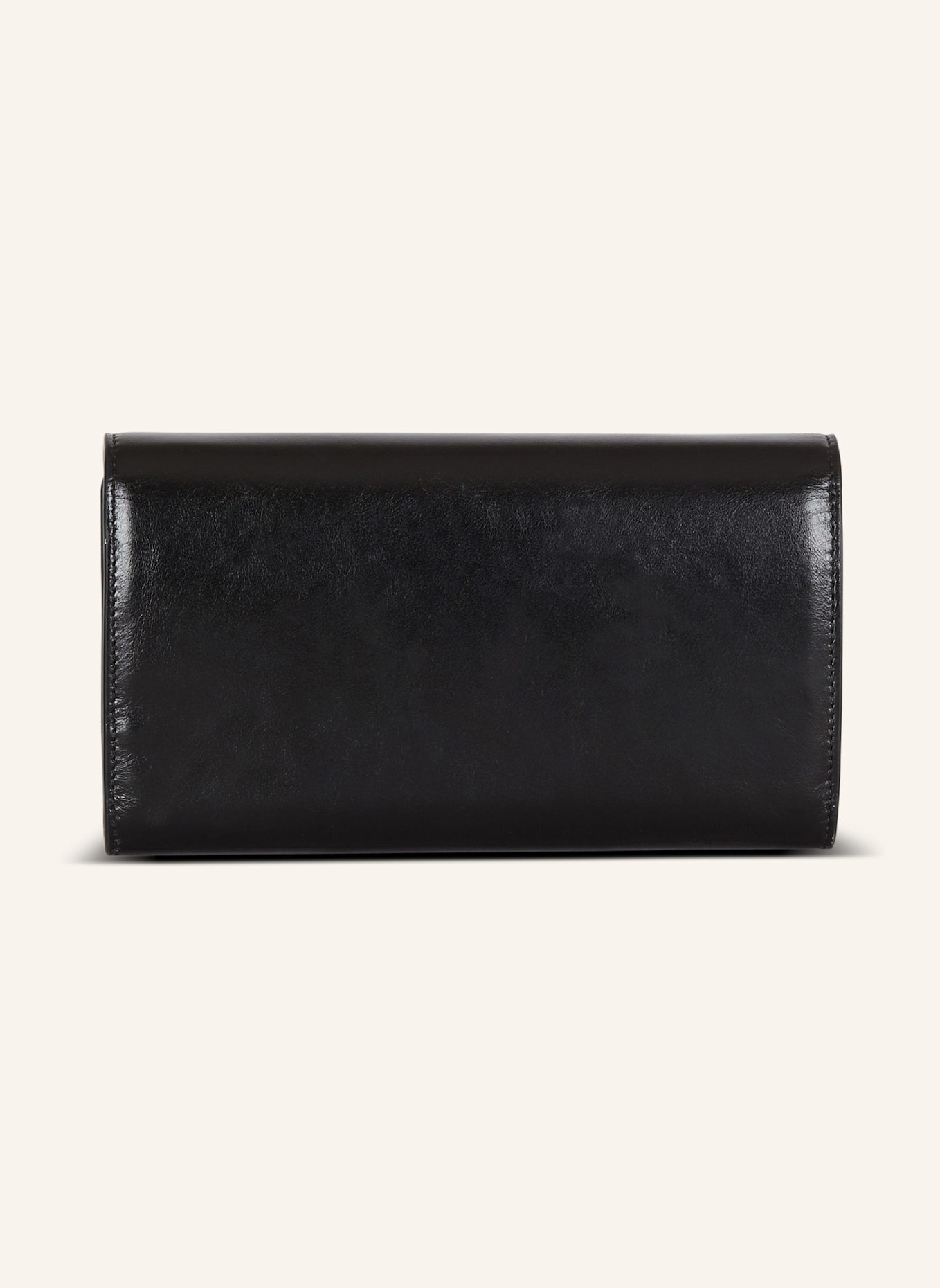 BALMAIN Brieftasche Shuffle mit Kette aus Kalbsleder: SCHWARZ