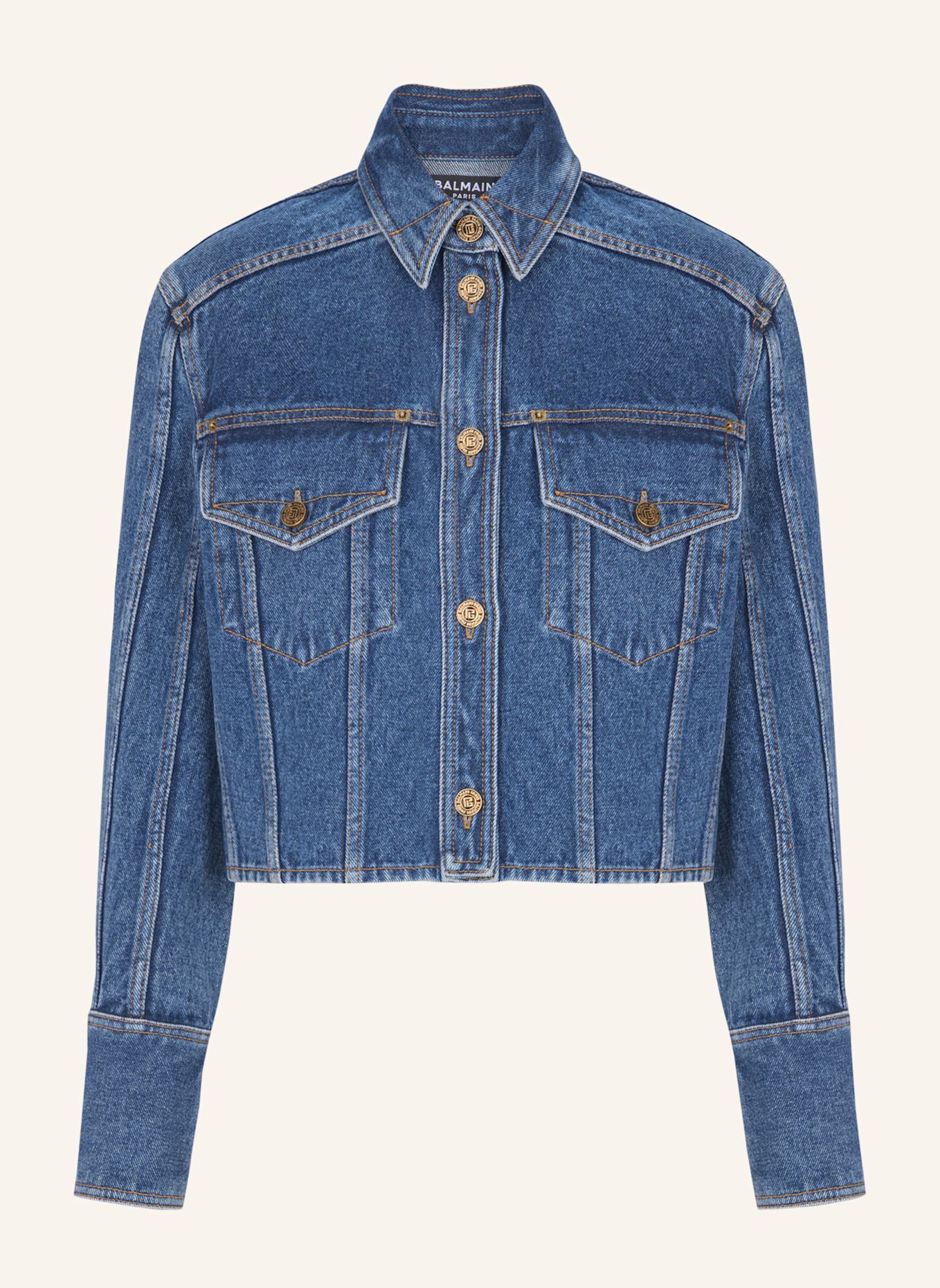 BALMAIN Kurze Jeansjacke: BLAU