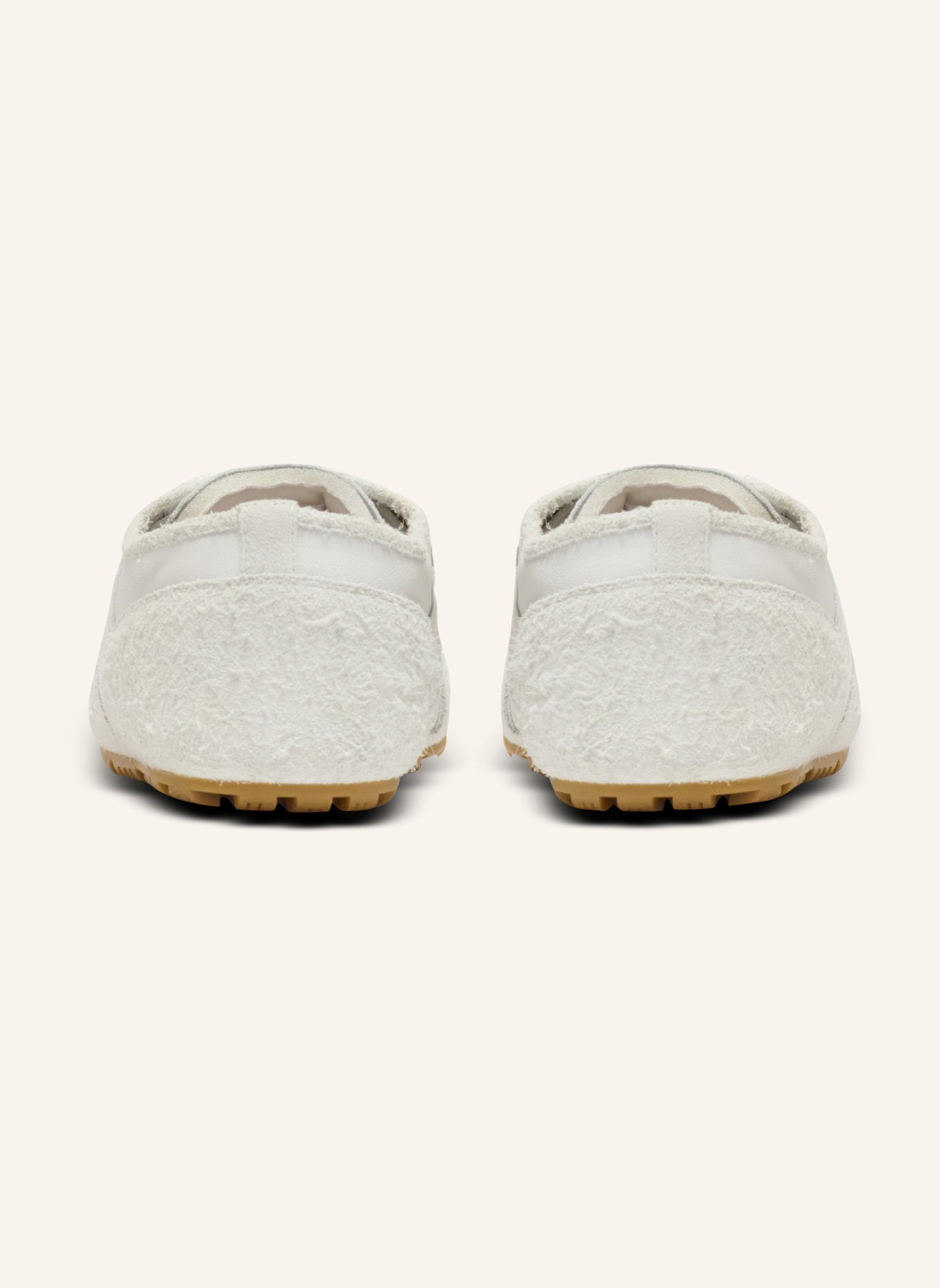 BALMAIN Sneakers Racer 45 aus Wildleder und Lammleder: WEISS