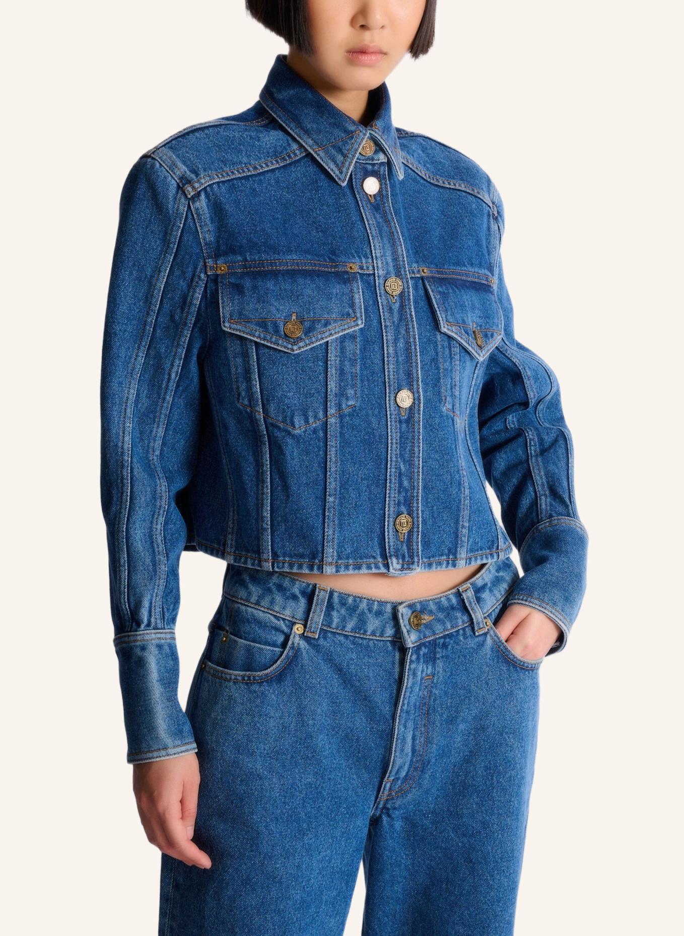 BALMAIN Kurze Jeansjacke: BLAU