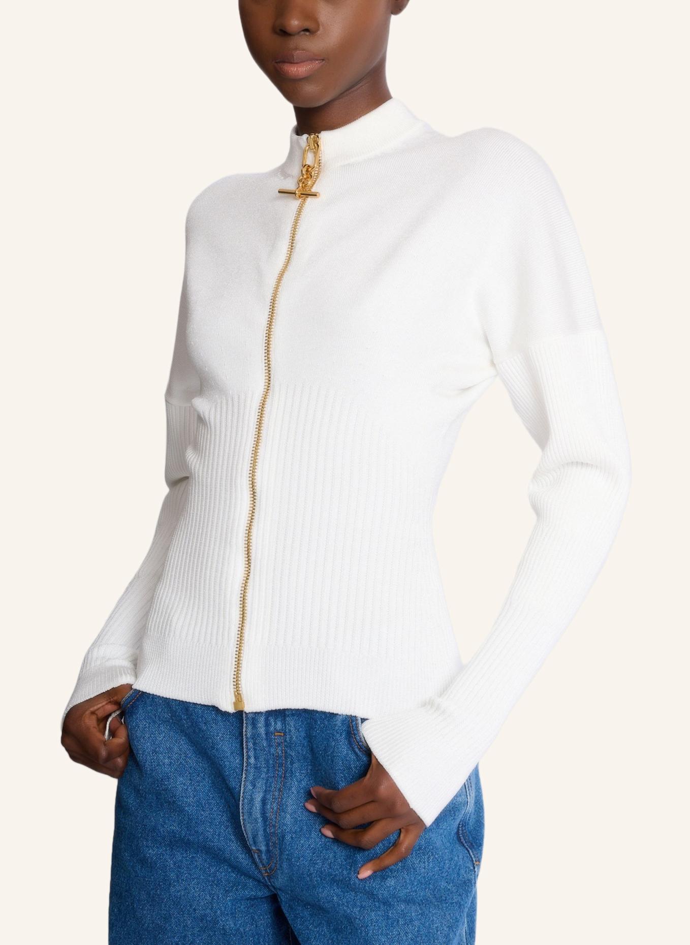 BALMAIN Cardigan mit Reißverschluss: WEISS