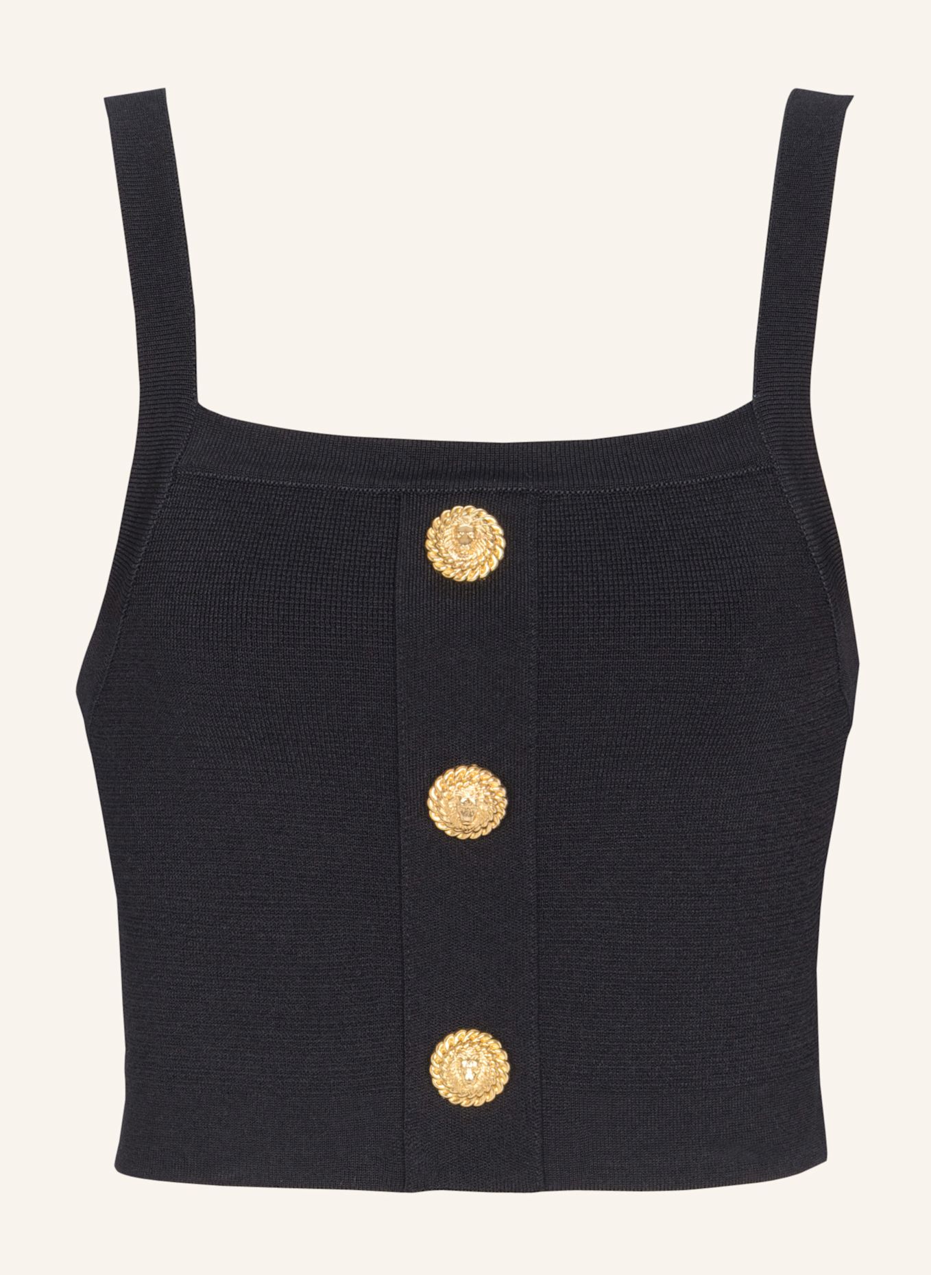BALMAIN Bustier-Top mit Knöpfen: SCHWARZ