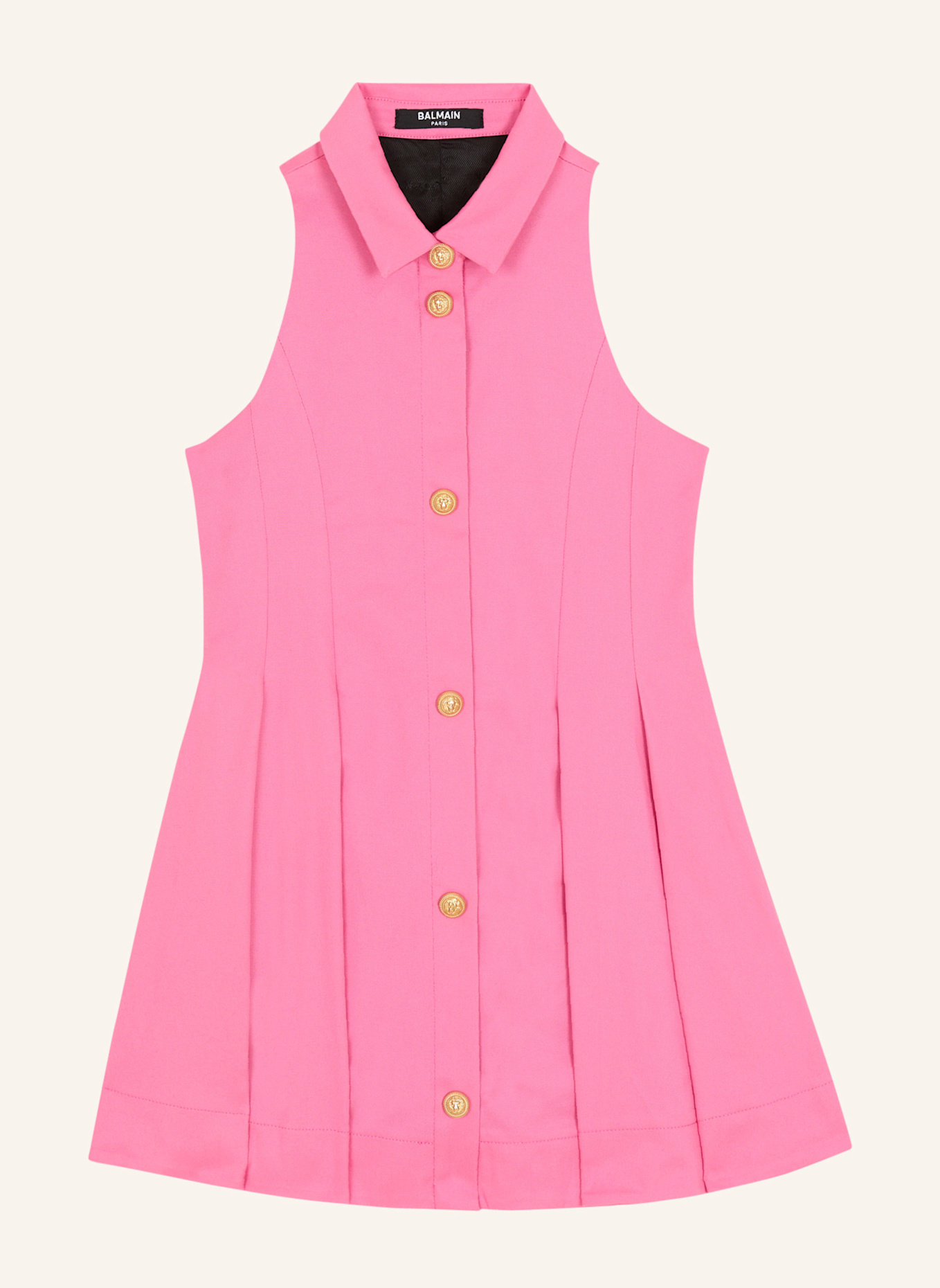 BALMAIN Ausgestelltes Kleid mit Knöpfen: ROSA