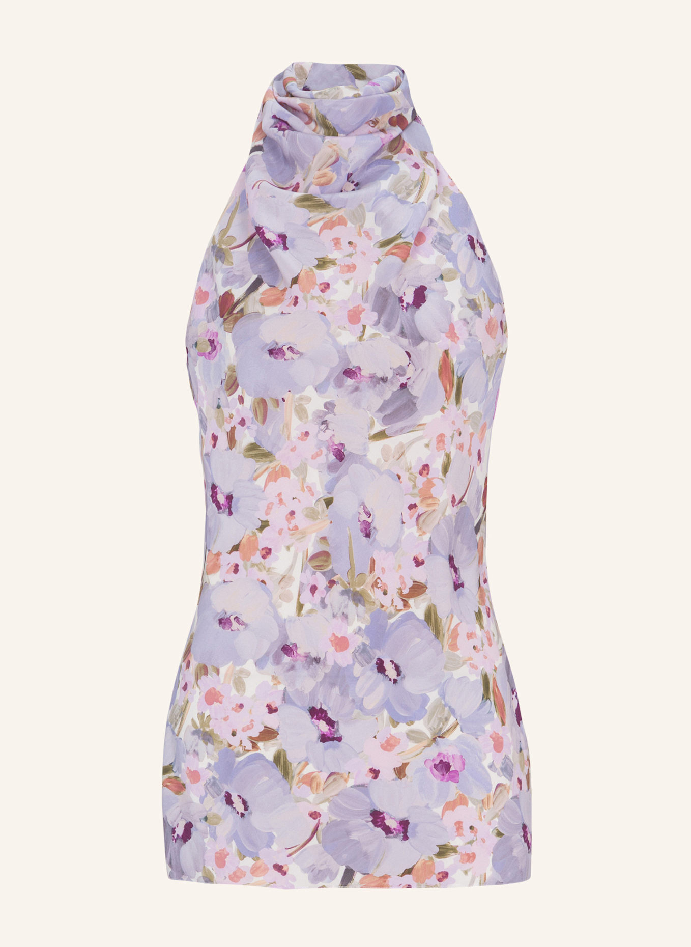 BALMAIN Ärmelloses Top mit Poppi-Flower-Print: NUDE