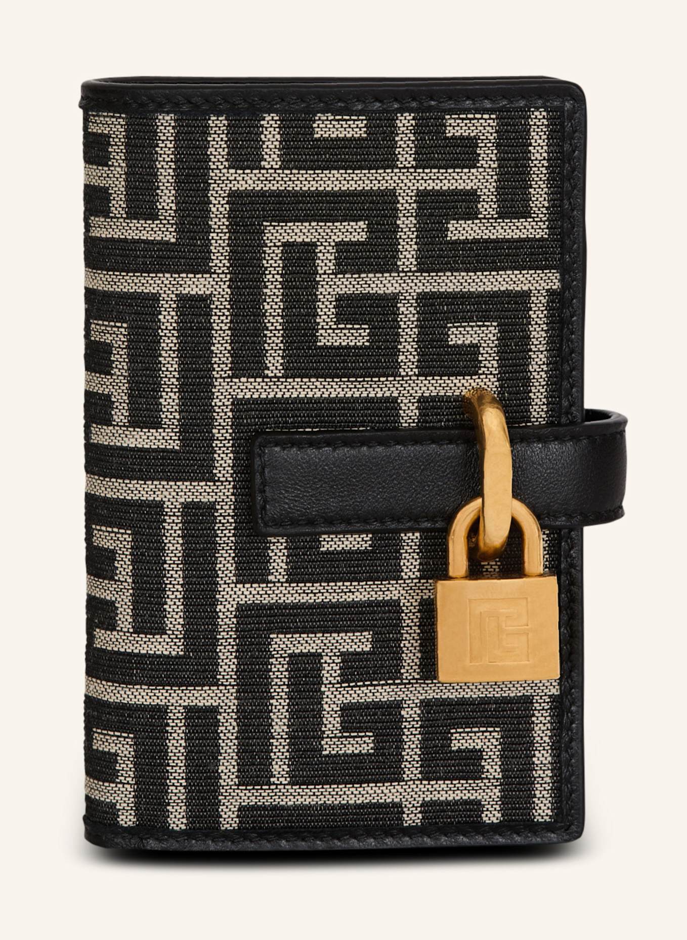 BALMAIN Kartenetui Pulse aus Monogramm-Jacquard: SCHWARZ
