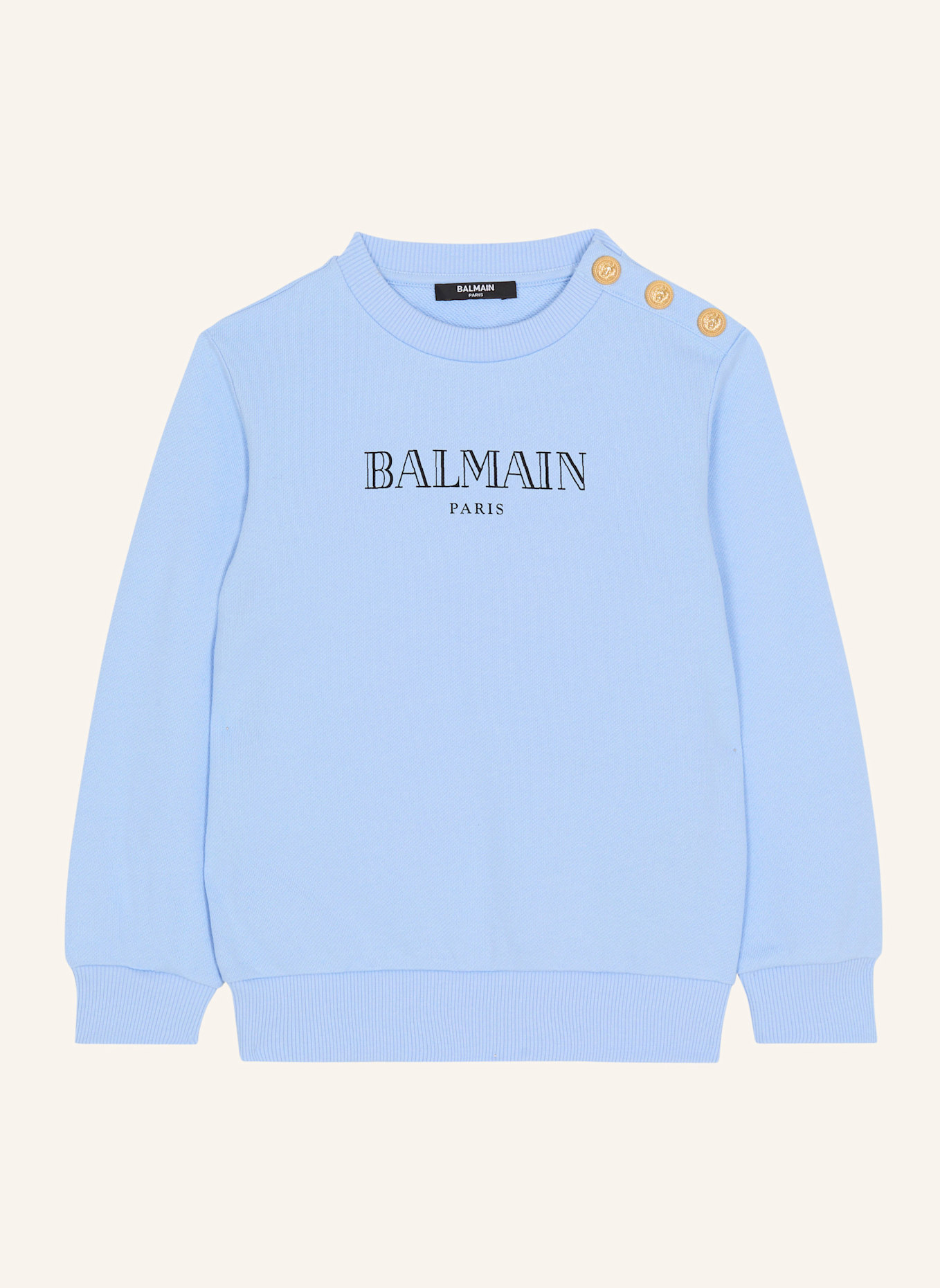 BALMAIN Sweatshirt mit Balmain Paris-Print: BLAU