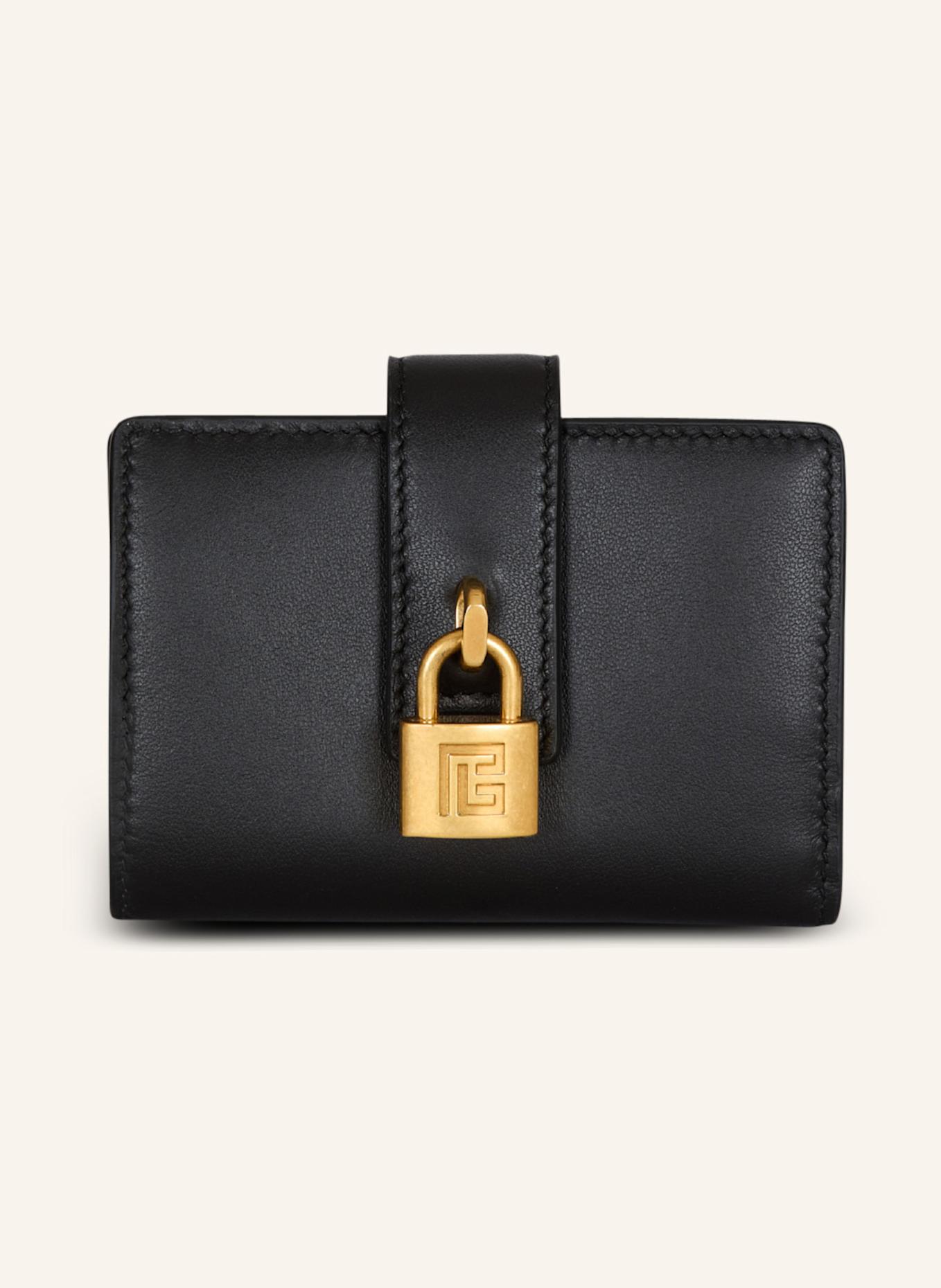 BALMAIN Lederportemonnaie Pulse: SCHWARZ