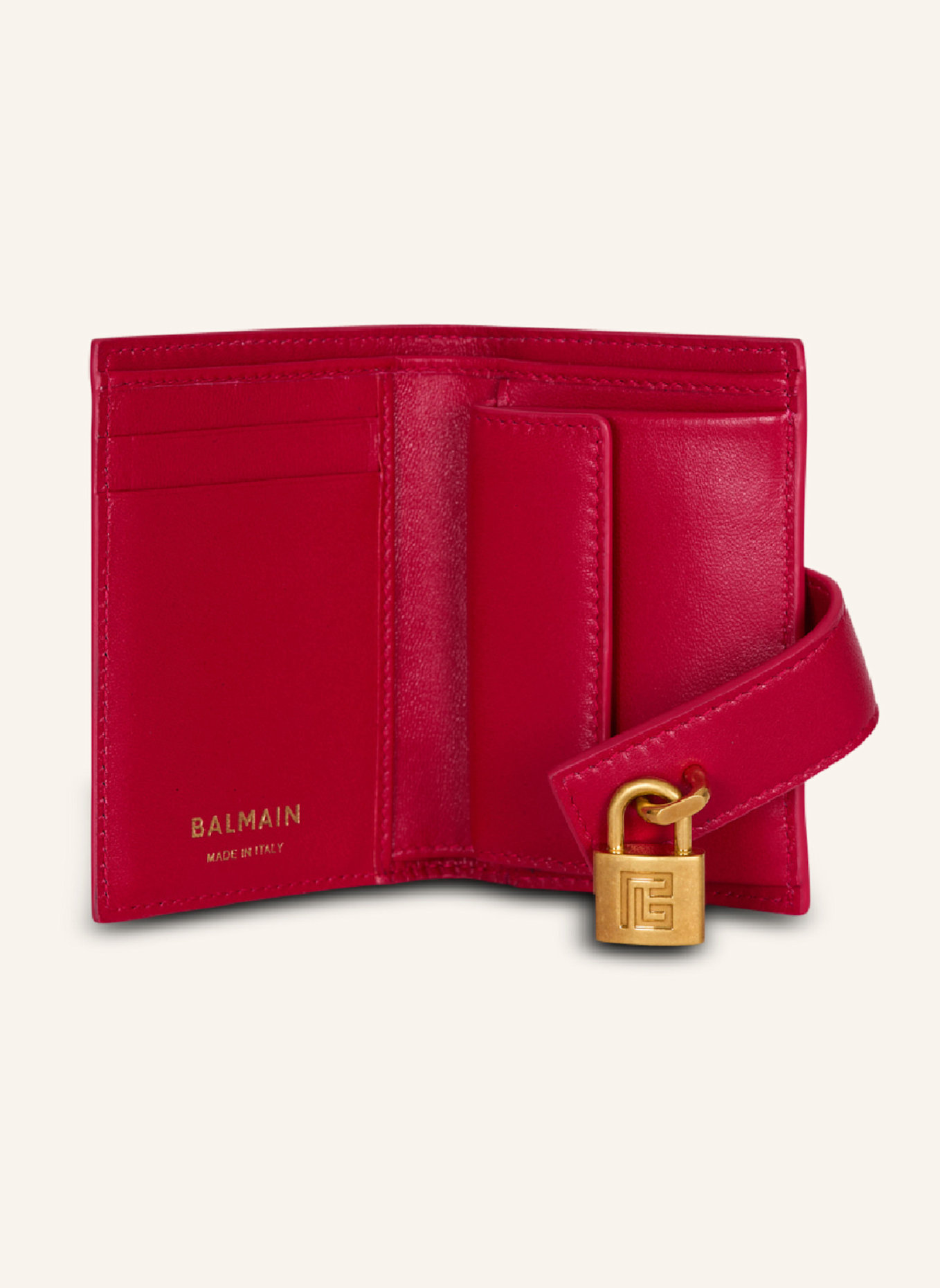 BALMAIN Lederportemonnaie Pulse: ROSA