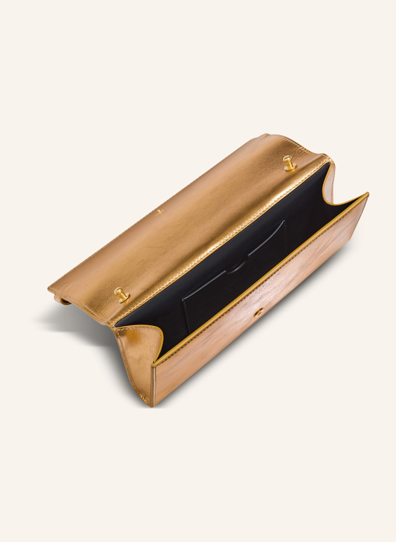BALMAIN Brieftasche Shuffle aus laminiertem Leder: GOLD