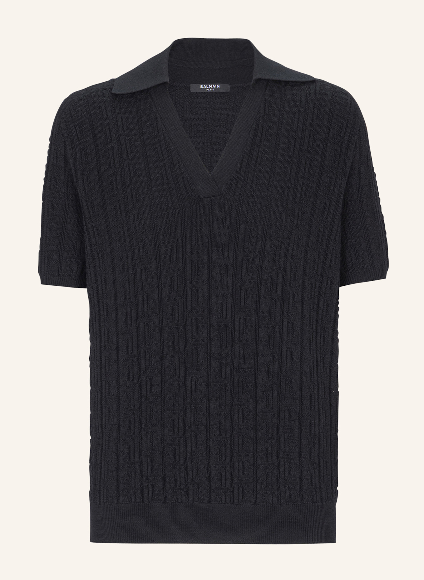BALMAIN Poloshirt mit Monogramm: SCHWARZ