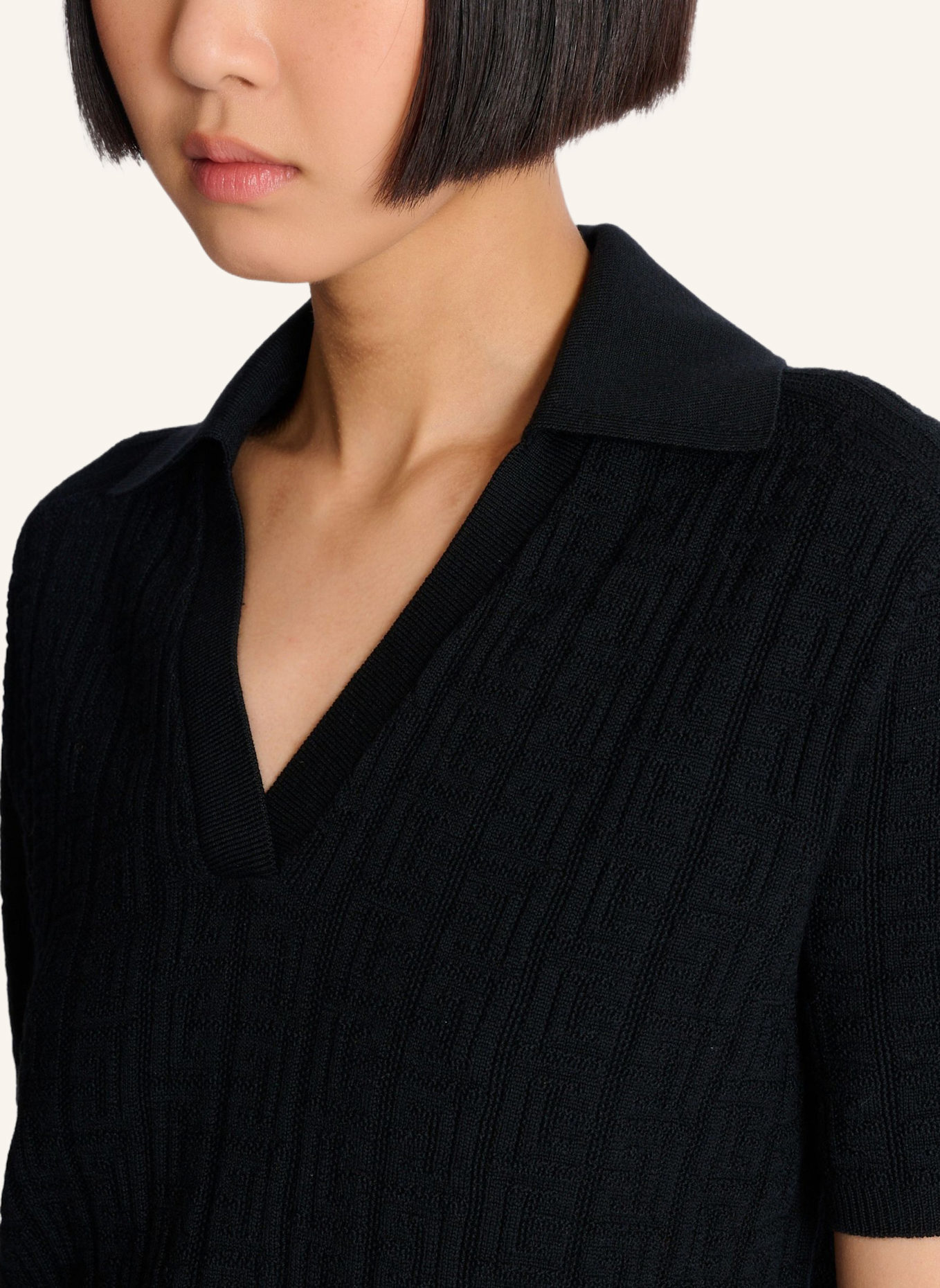 BALMAIN Poloshirt mit Monogramm: SCHWARZ