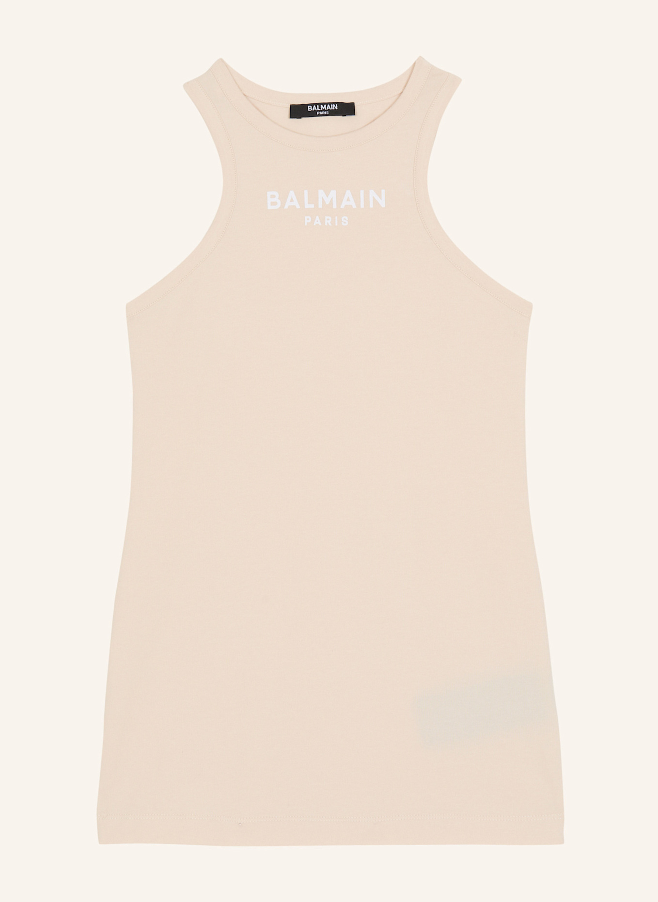 BALMAIN Tanktop mit Balmain Paris-Print: KHAKI