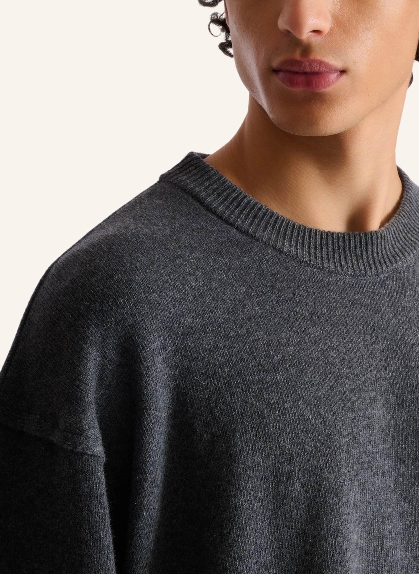 BALMAIN Sweatshirt aus Bio-Kaschmir: GRAU