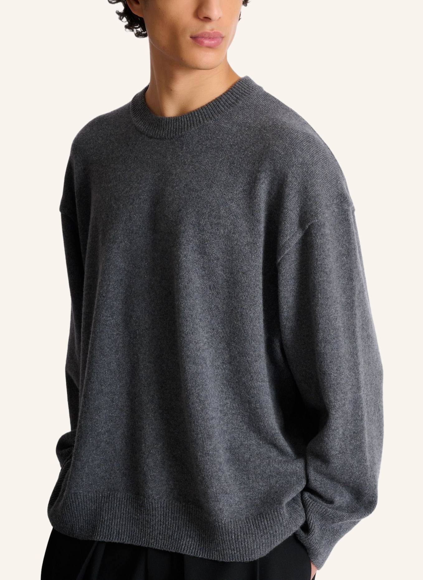 BALMAIN Sweatshirt aus Bio-Kaschmir: GRAU