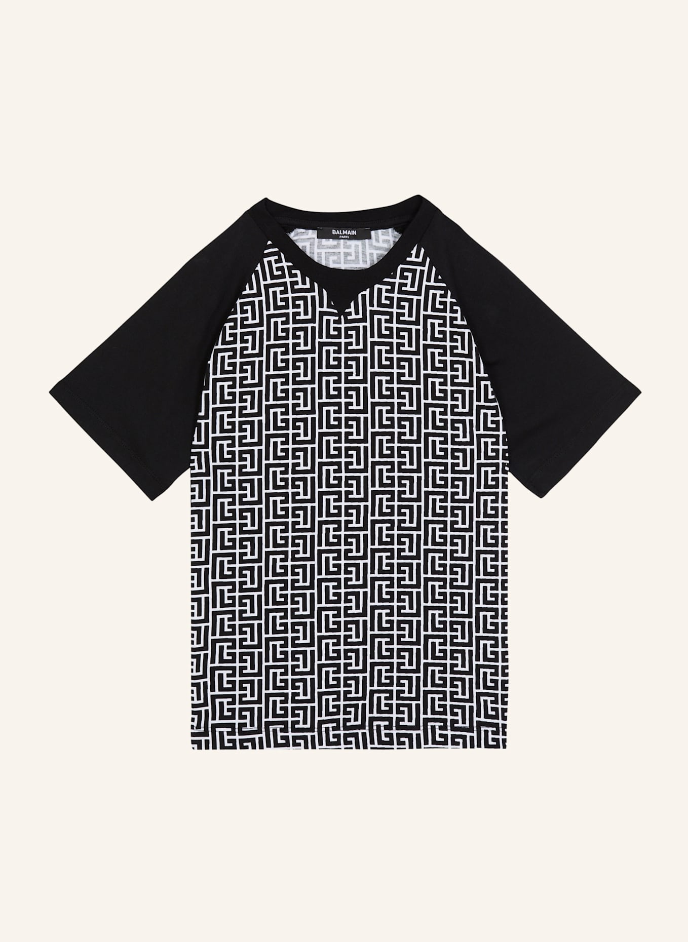 BALMAIN T-Shirt mit Monogramm: SCHWARZ