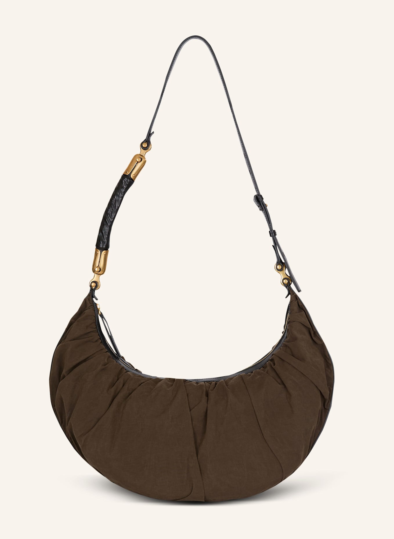 BALMAIN Hobo Bag Ebene aus Nylon: GRÜN