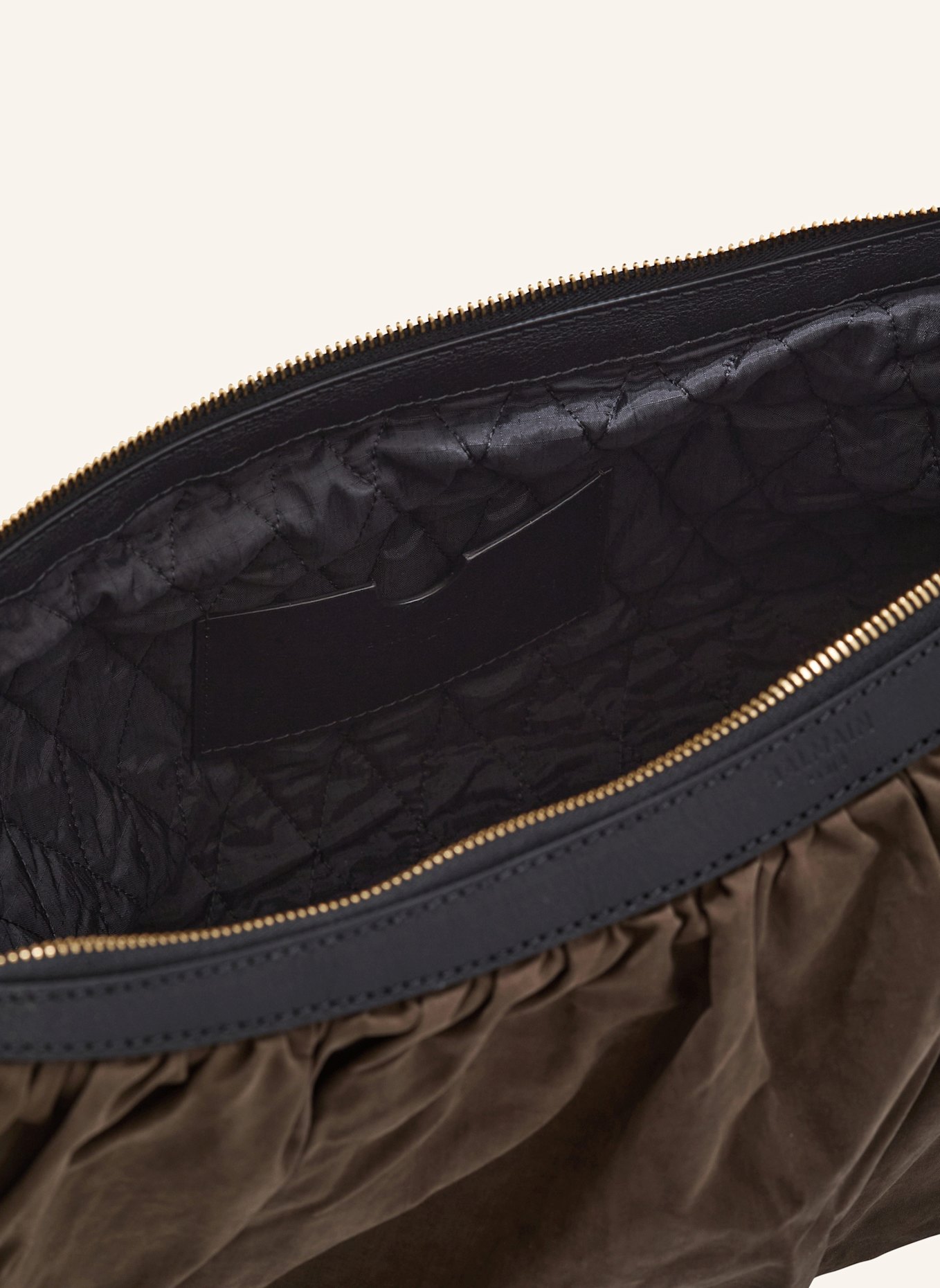 BALMAIN Hobo Bag Ebene aus Nylon: GRÜN