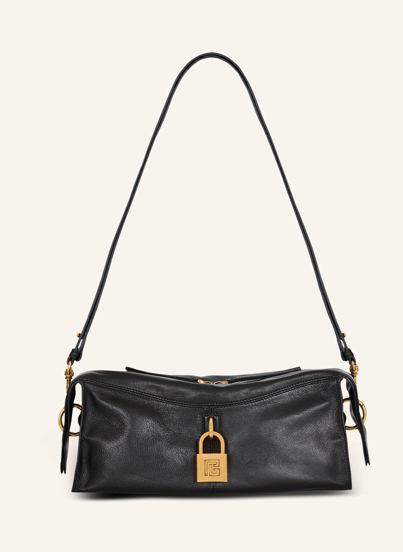 BALMAIN Schultertasche Pulse aus Kalbsleder: SCHWARZ