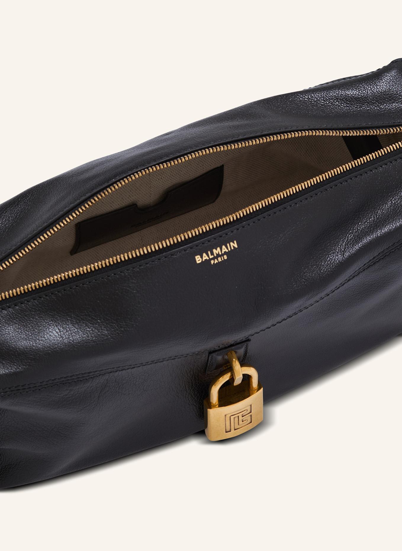 BALMAIN Schultertasche Pulse aus Kalbsleder: SCHWARZ