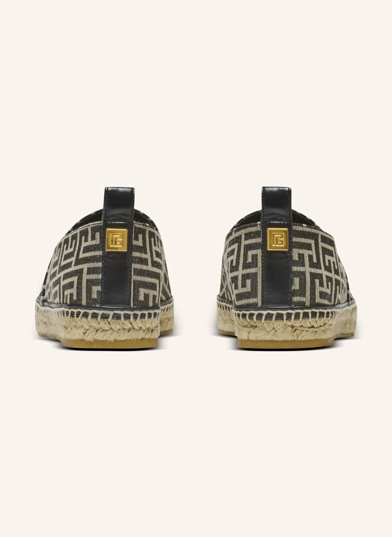 BALMAIN Espadrilles aus Monogramm-Jacquard: SCHWARZ