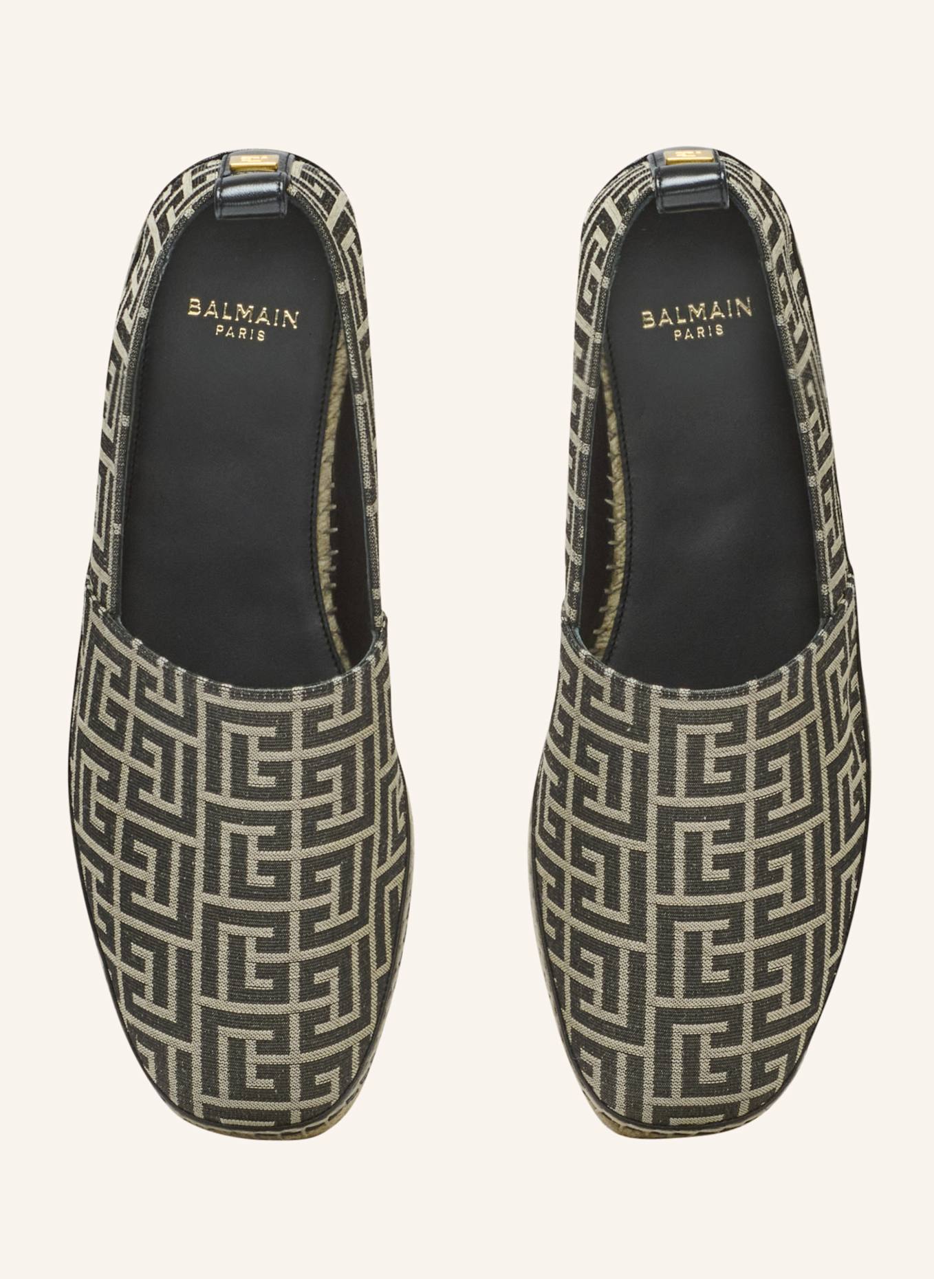 BALMAIN Espadrilles aus Monogramm-Jacquard: SCHWARZ