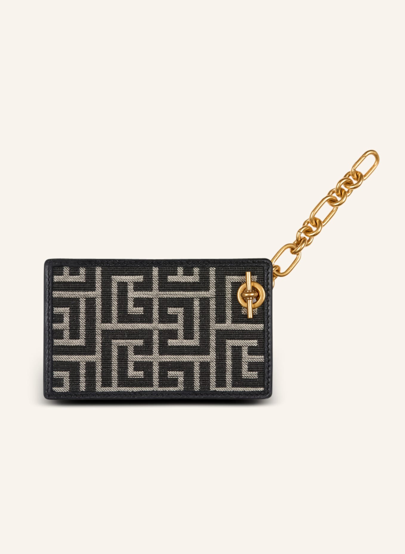 BALMAIN Kartenetui Pulse aus Monogramm-Jacquard: SCHWARZ