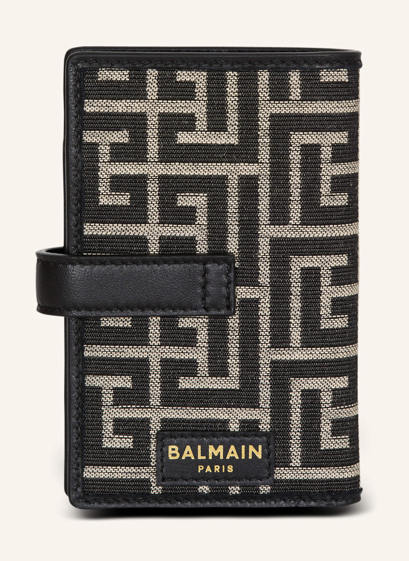 BALMAIN Kartenetui Pulse aus Monogramm-Jacquard: SCHWARZ