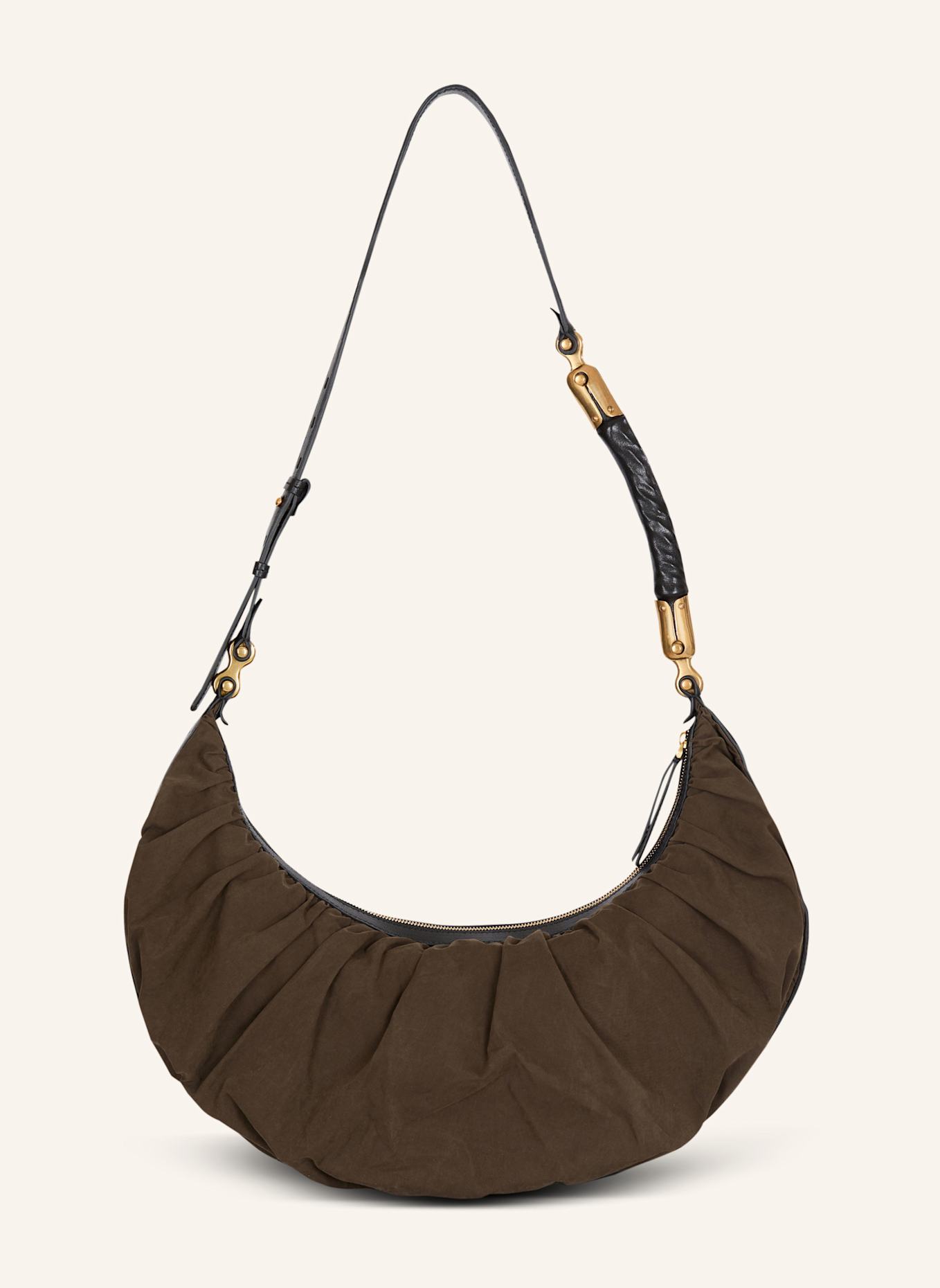 BALMAIN Hobo Bag Ebene aus Nylon: GRÜN