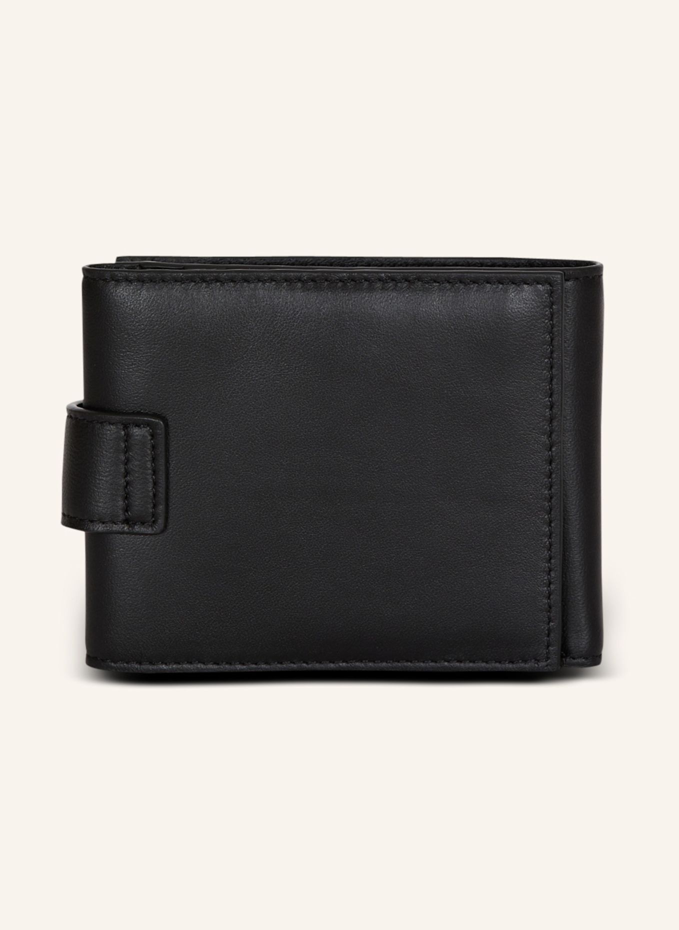 BALMAIN Brieftasche Trifold Pulse aus Lammleder: SCHWARZ