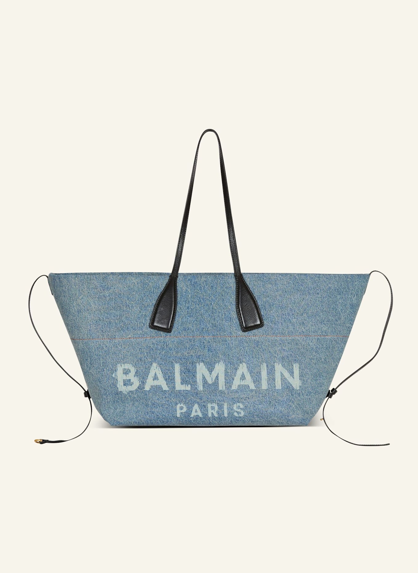 BALMAIN Shopper Track aus Denim: BLAU